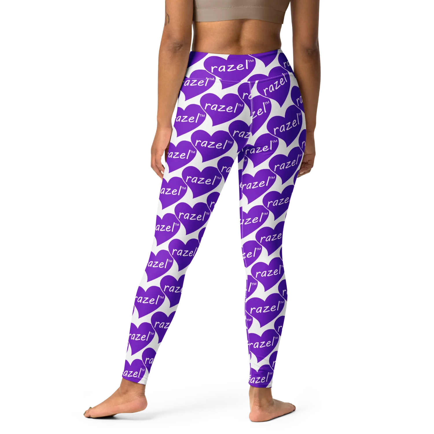 Razel Purple Hearted Legging Motif stretch