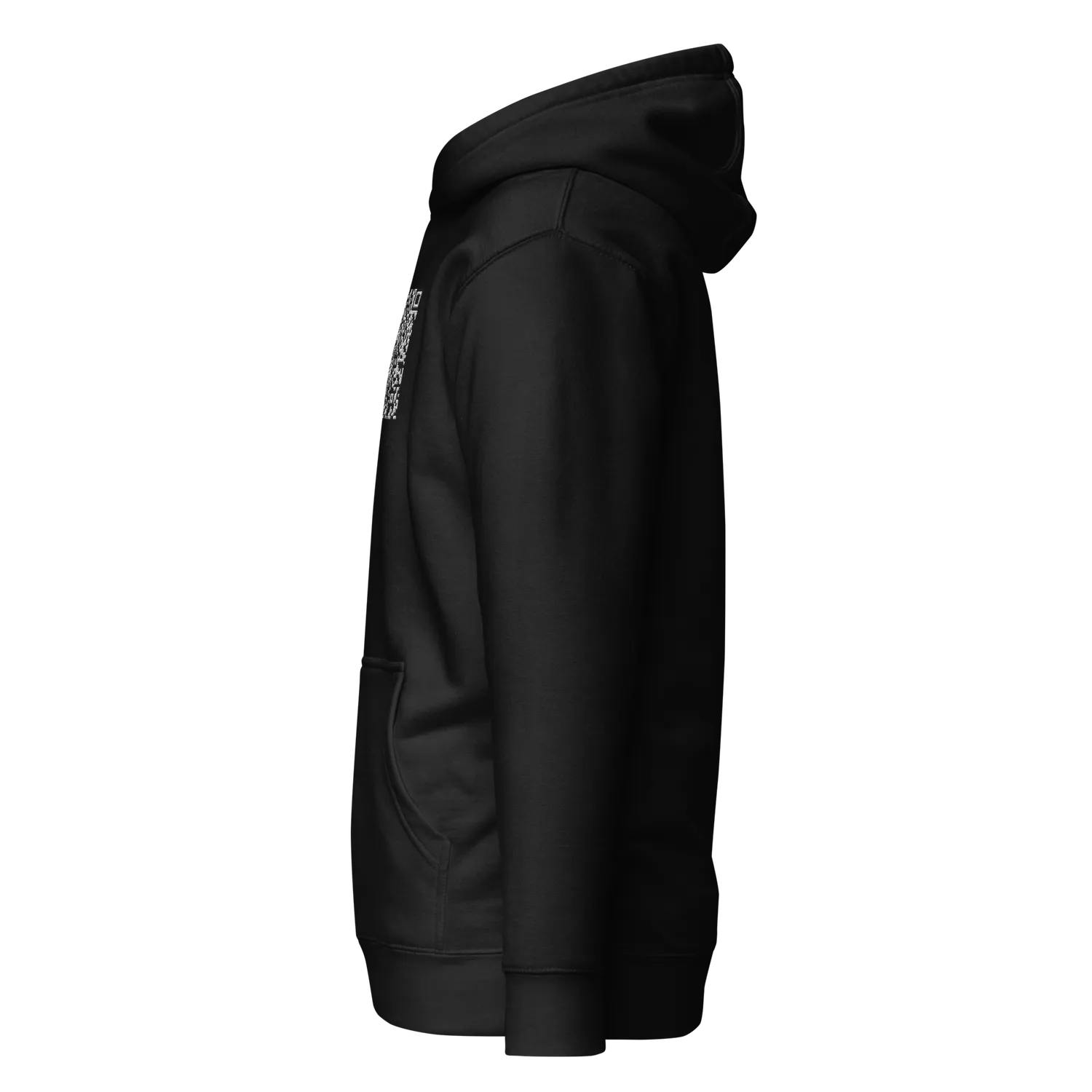 Razel Face QR Code hoodie zwart geborduurd maat M