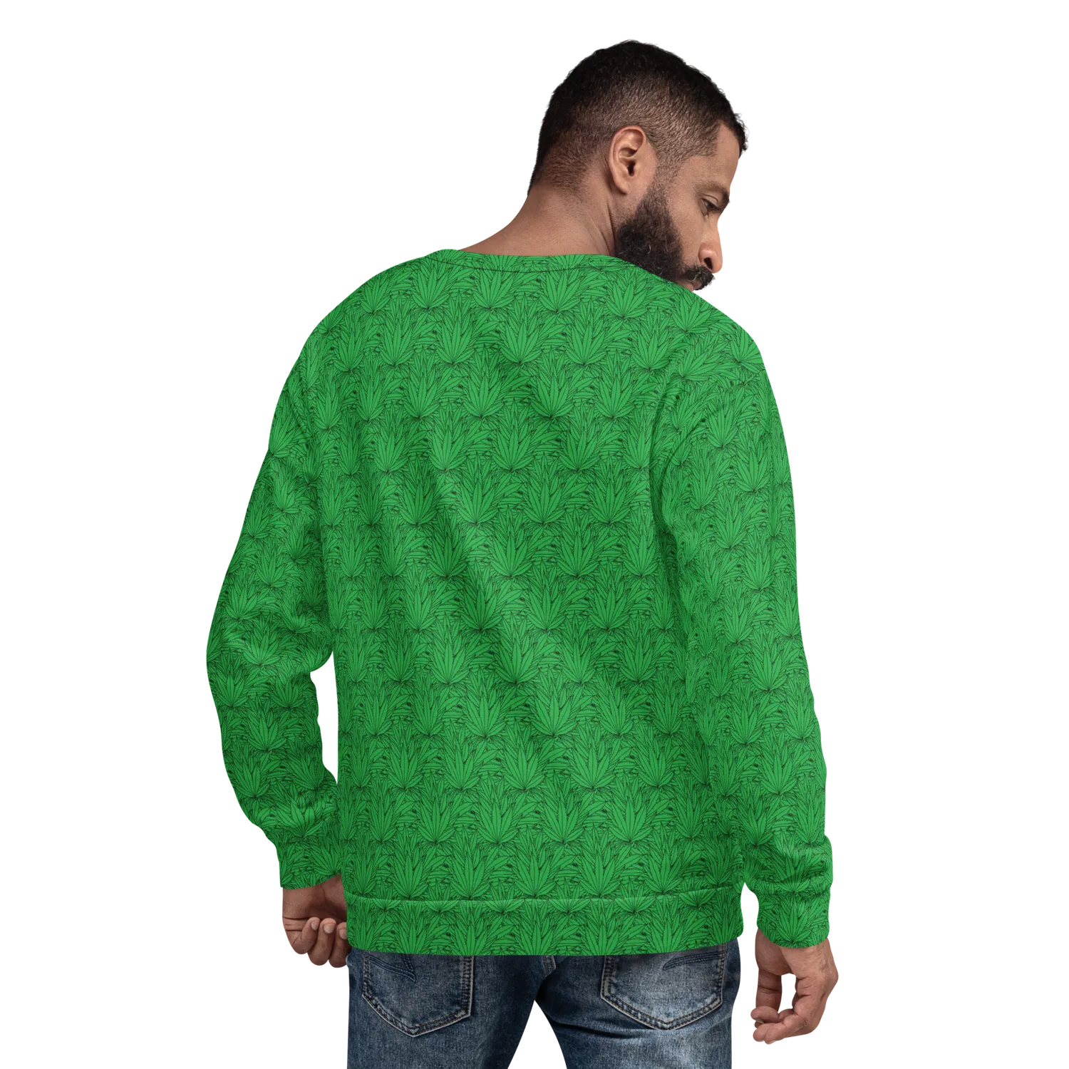 Razel Marijuana Tree Star Motif Sweater unisex