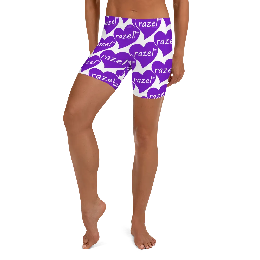 Razel Purple Hearted Spanks short stretch paars