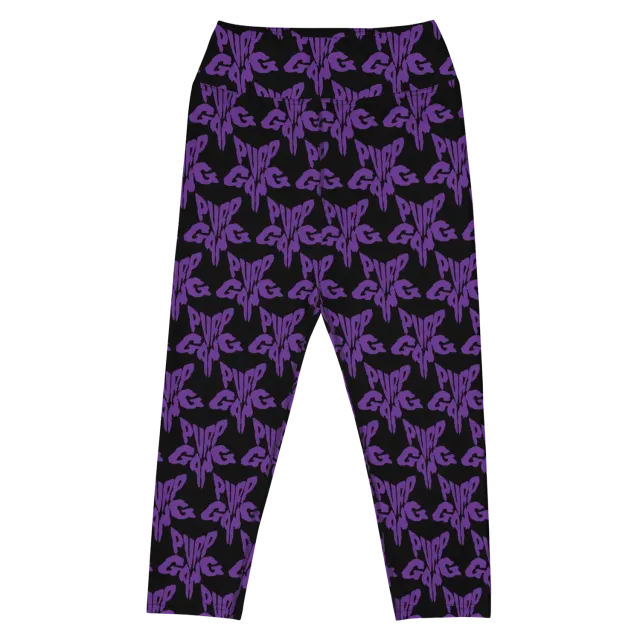 Razel Purp Gang Rock Star yoga capri legging stretch
