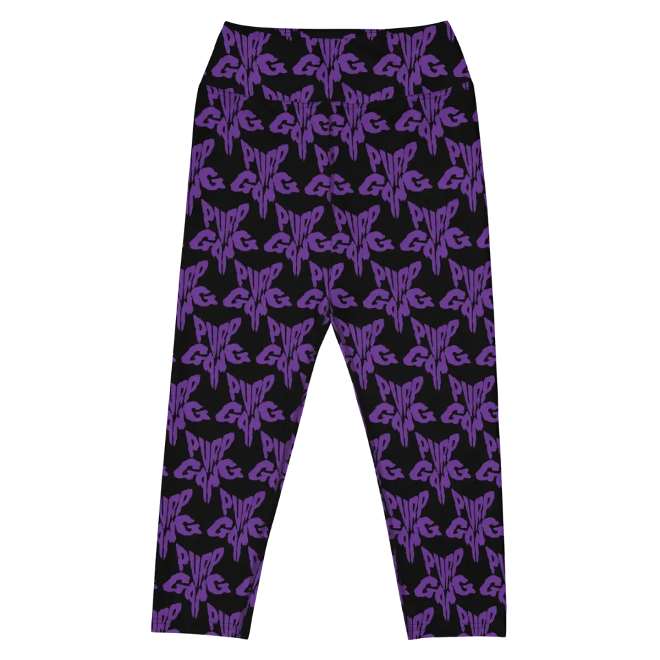 Razel Purp Gang Rock Star yoga capri legging stretch