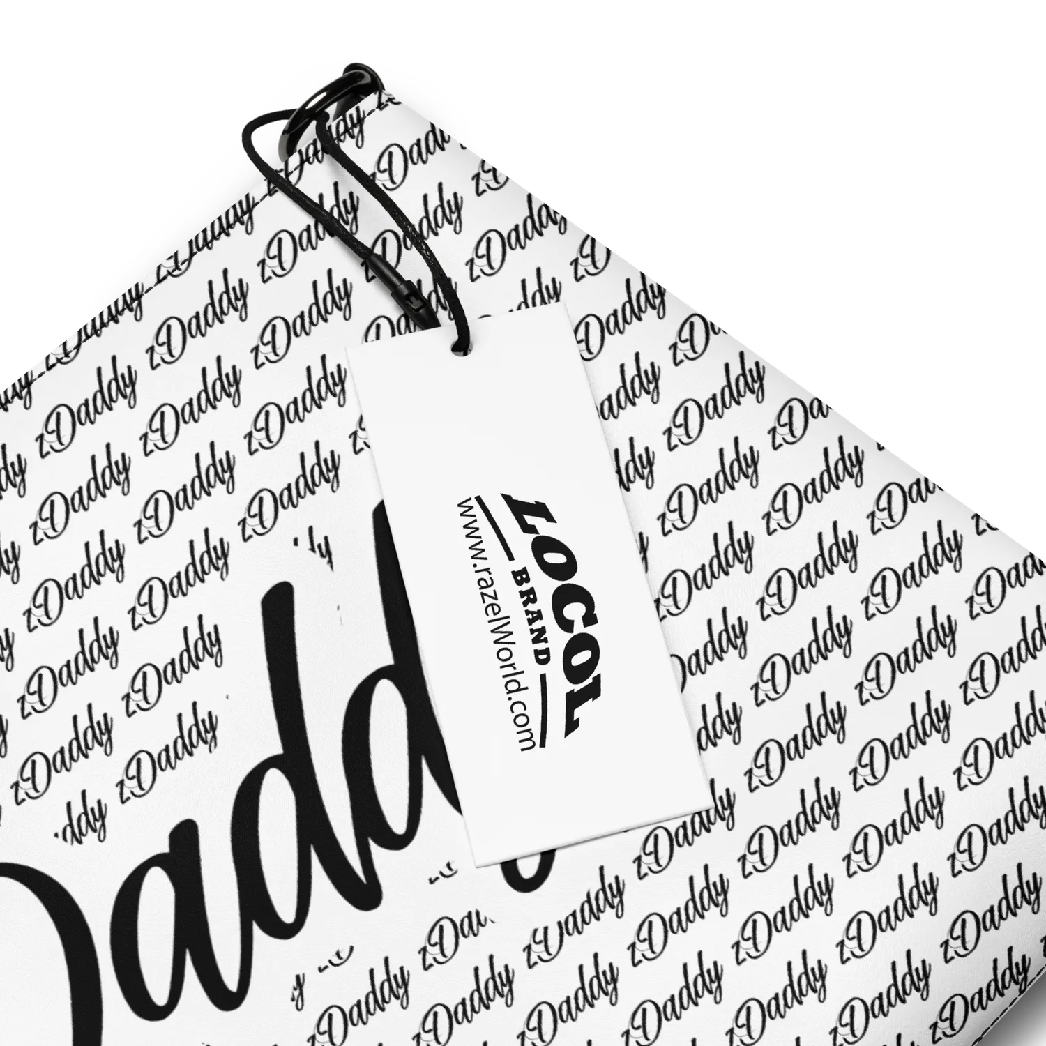 Razel zDaddy Motif Satchel tas zwart kunstleer