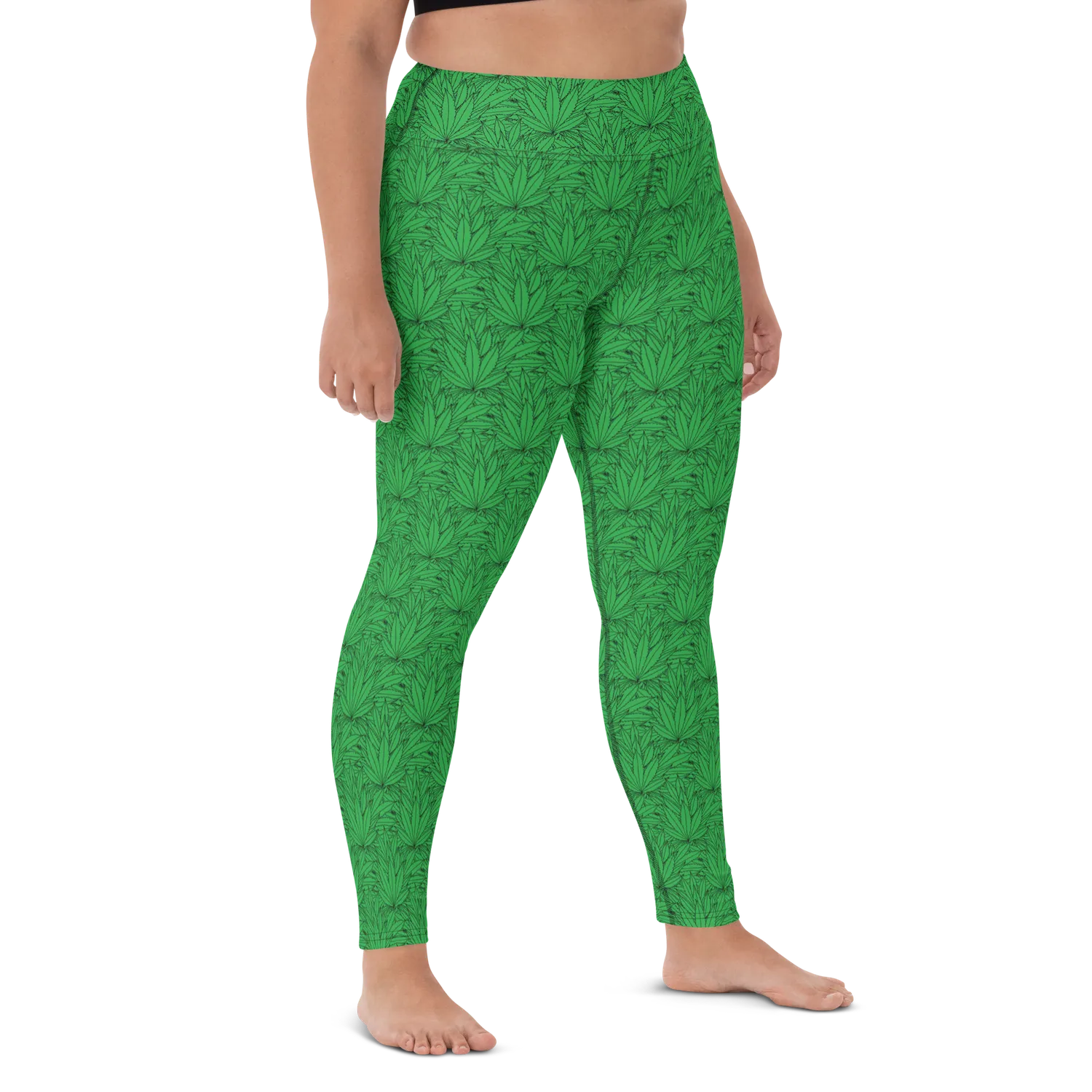 Razel Marijuana Tree Star legging hoge taille zwart