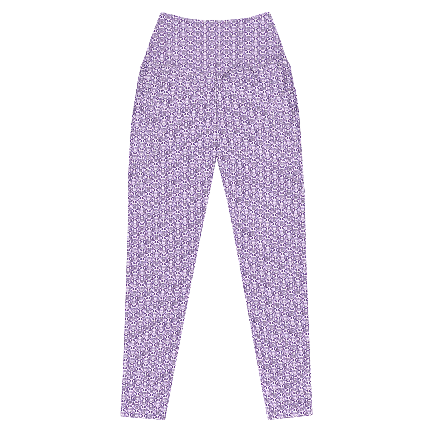 Razel Face Motif Pocket legging met zakken high-waist