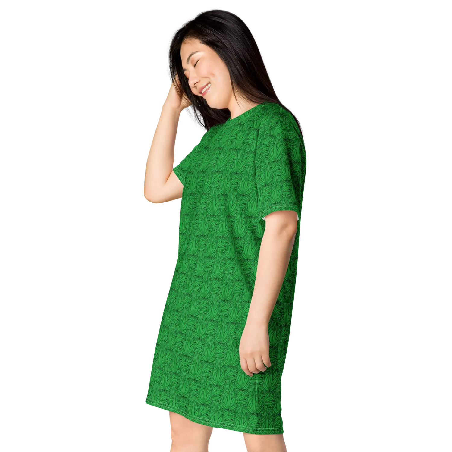 Razel Marijuana Tree Star t-shirt jurk oversize