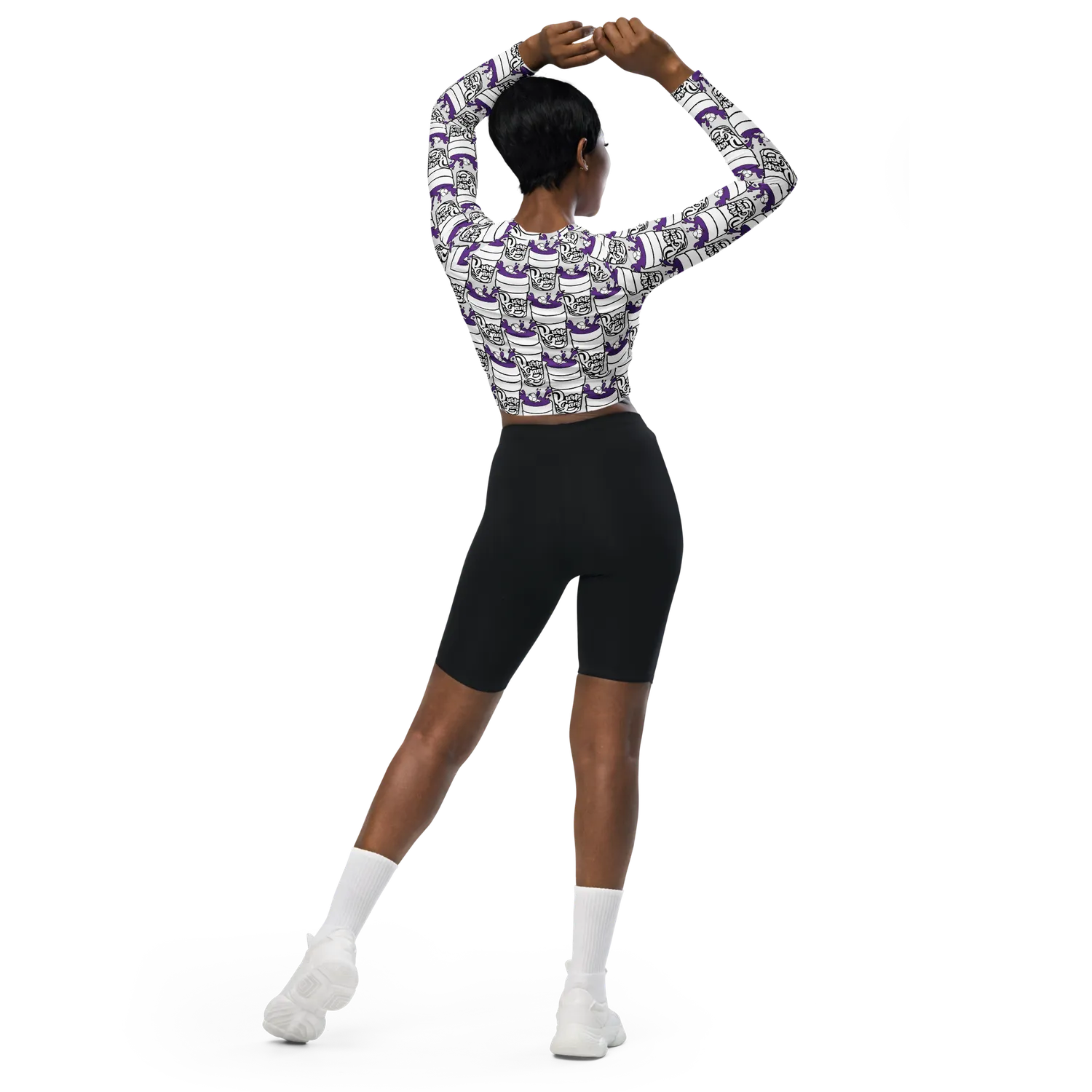 Razel Purp Gang Double Cup longsleeve crop top UPF50+