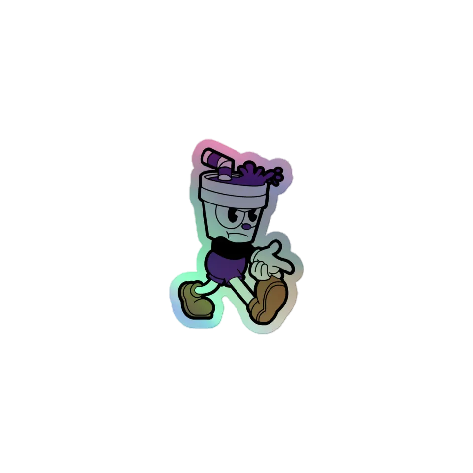 Razel Dubb Cup holografische sticker 7,6 cm vinyl