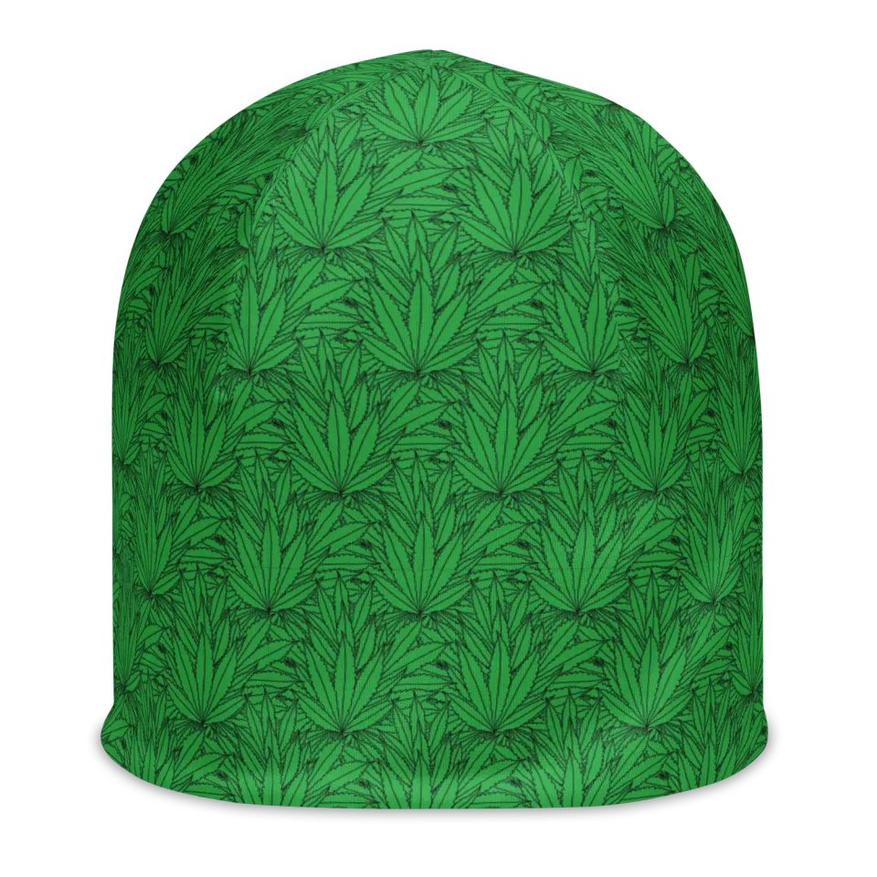 Razel Marijuana Tree Star Motif beanie dubbellaags