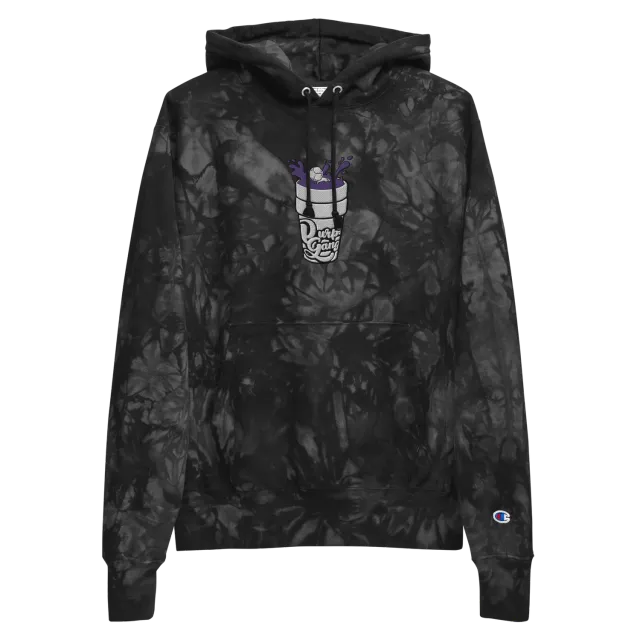 Razel Purp Gang Champion Tie-Dye Hoodie zwart dik