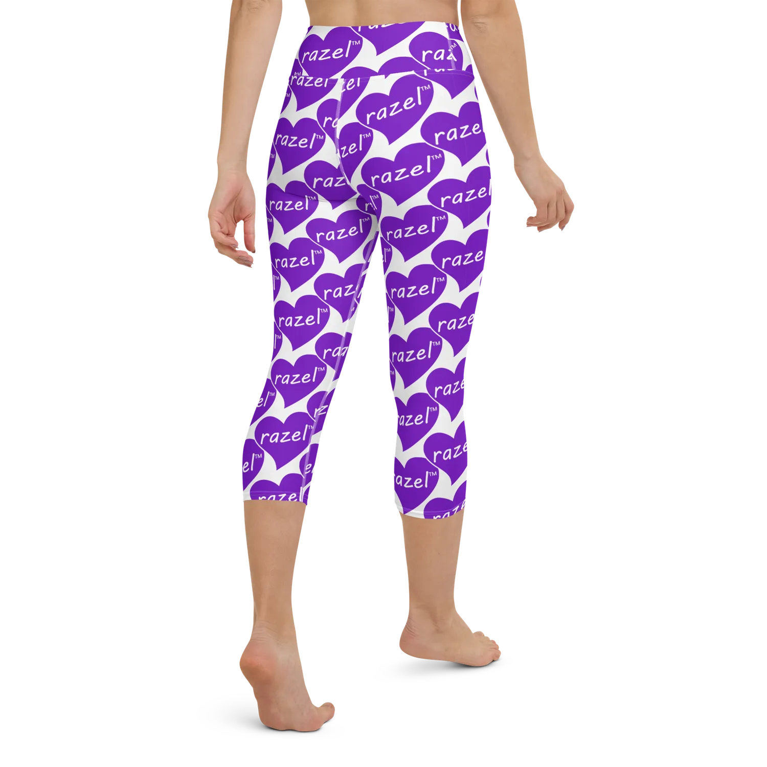 Razel Purple Hearted yoga capri high waist