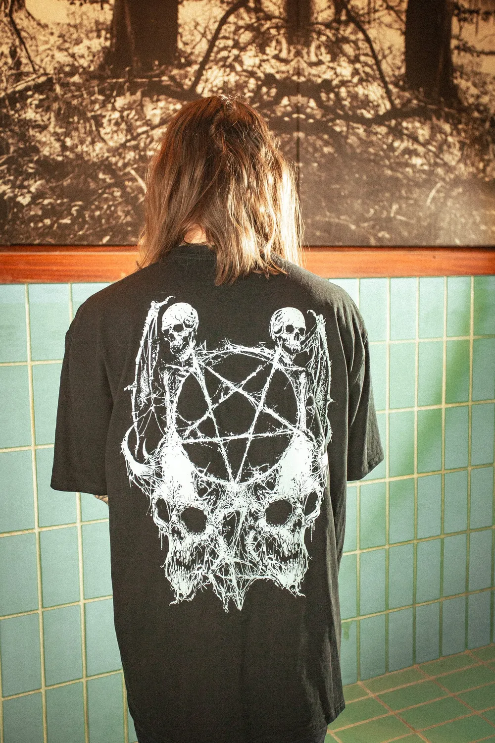 Paleface Swiss The Pentagram shirt zwart katoen