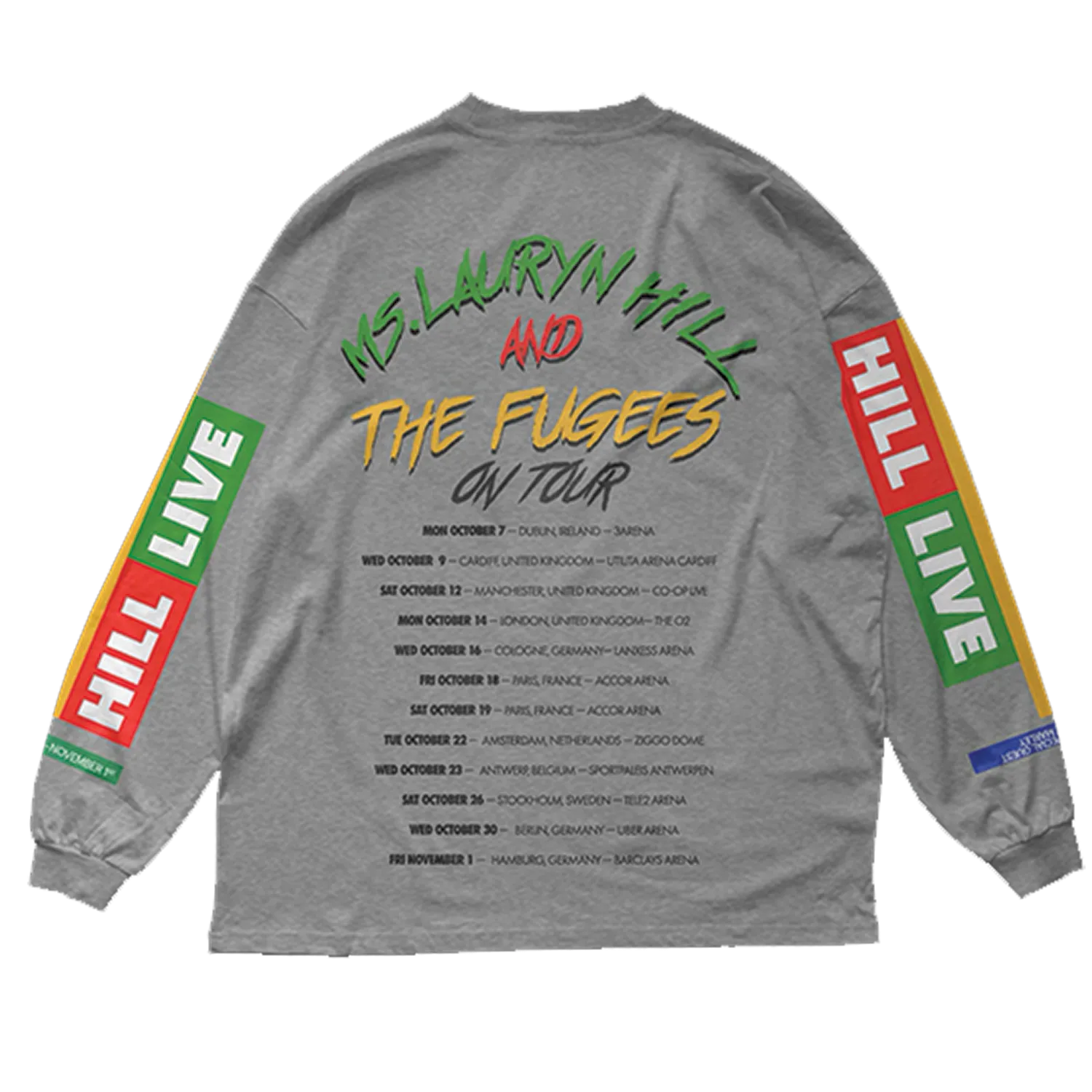Lauryn Hill MLH x Fugees Live longsleeve zwart