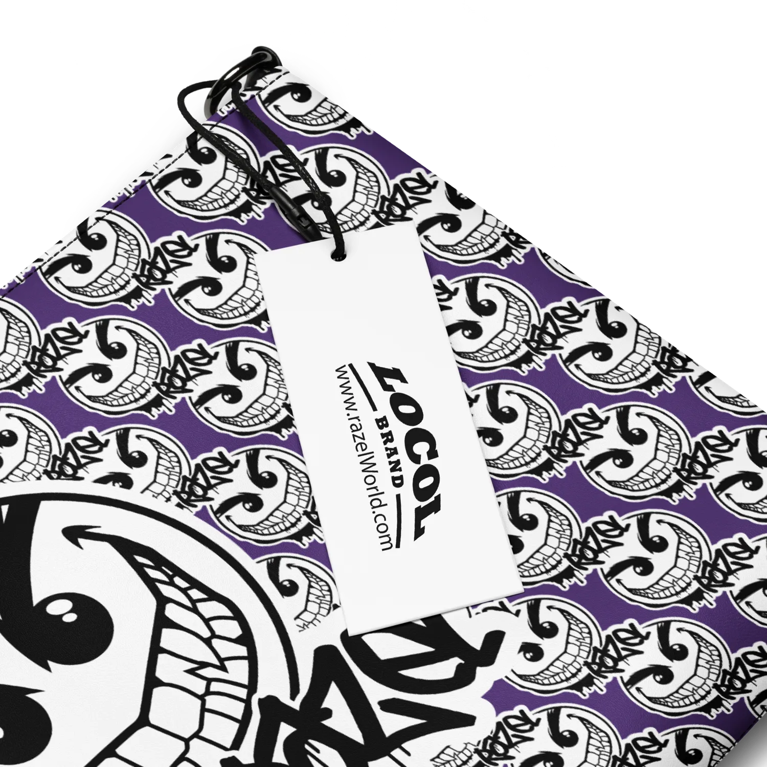 Razel Gang Drip Face Satchel zwart imitatieleer