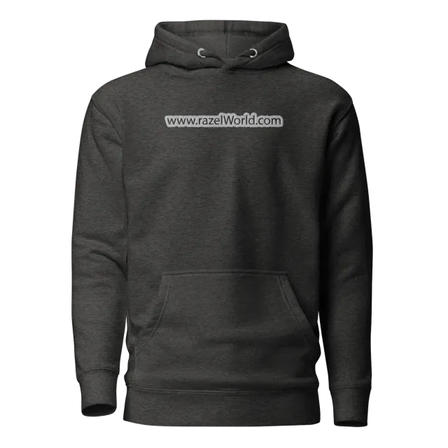 Razel Geborduurde Hoodie razelWorld katoen zwart 10 kleuren