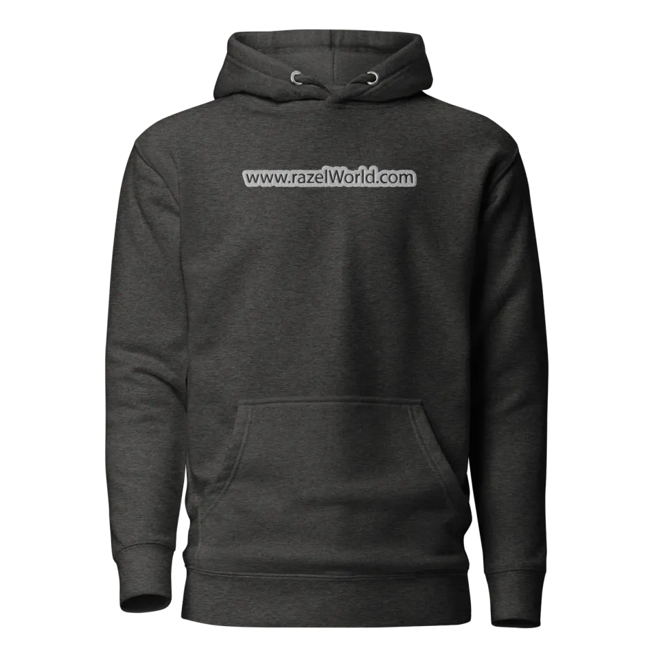 Razel Geborduurde Hoodie razelWorld katoen zwart 10 kleuren