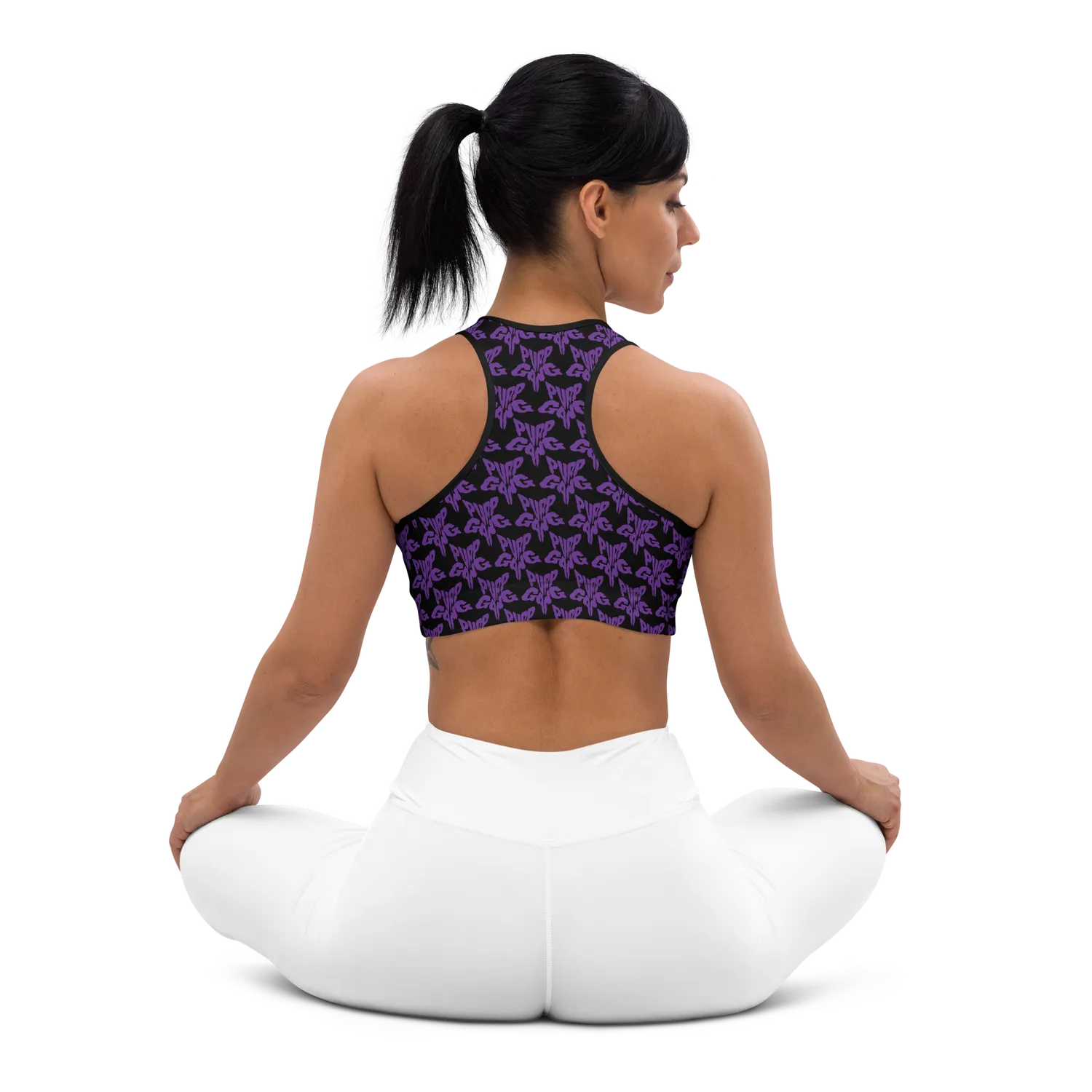 Razel Purp Gang Rock Star sport-bh zwart stretch