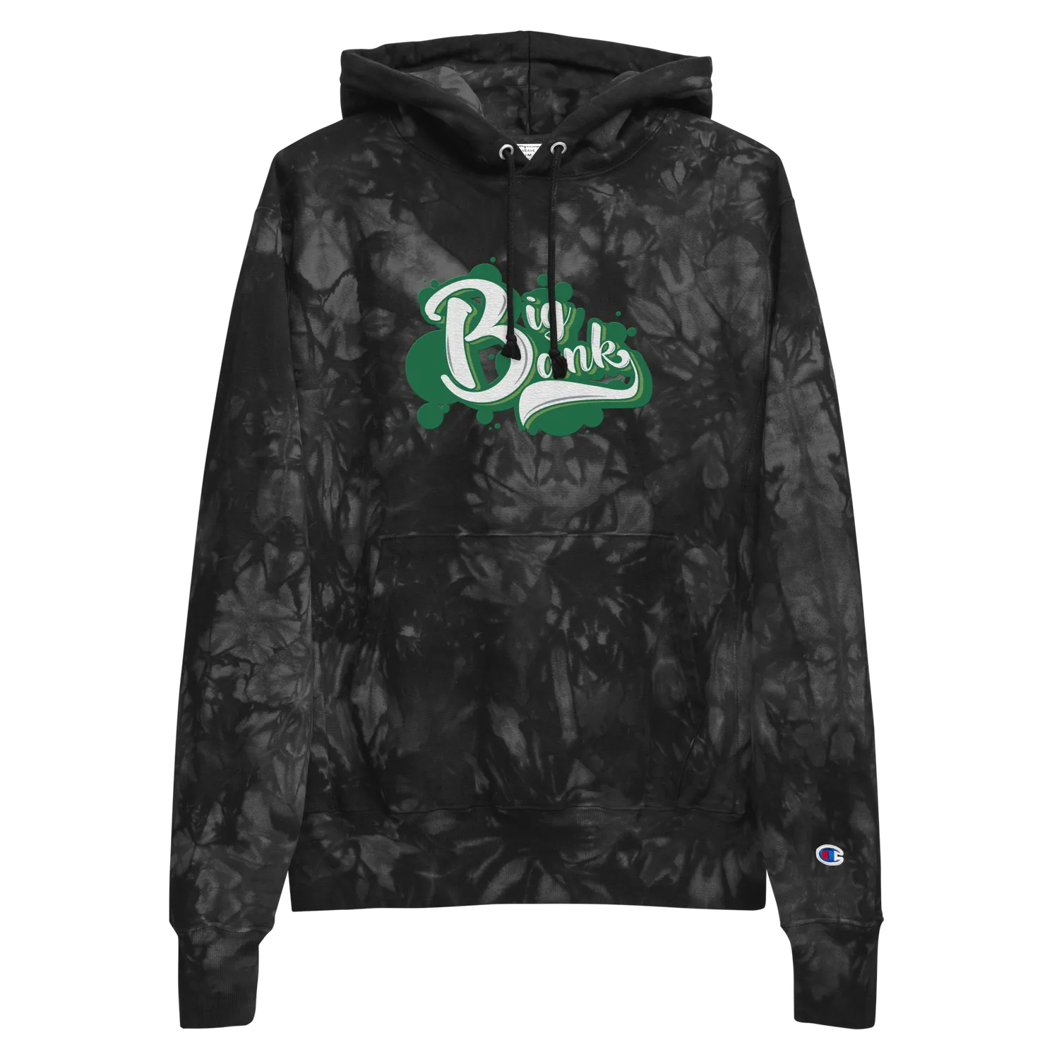 Razel Big Bank Champion hoodie zwart tie-dye