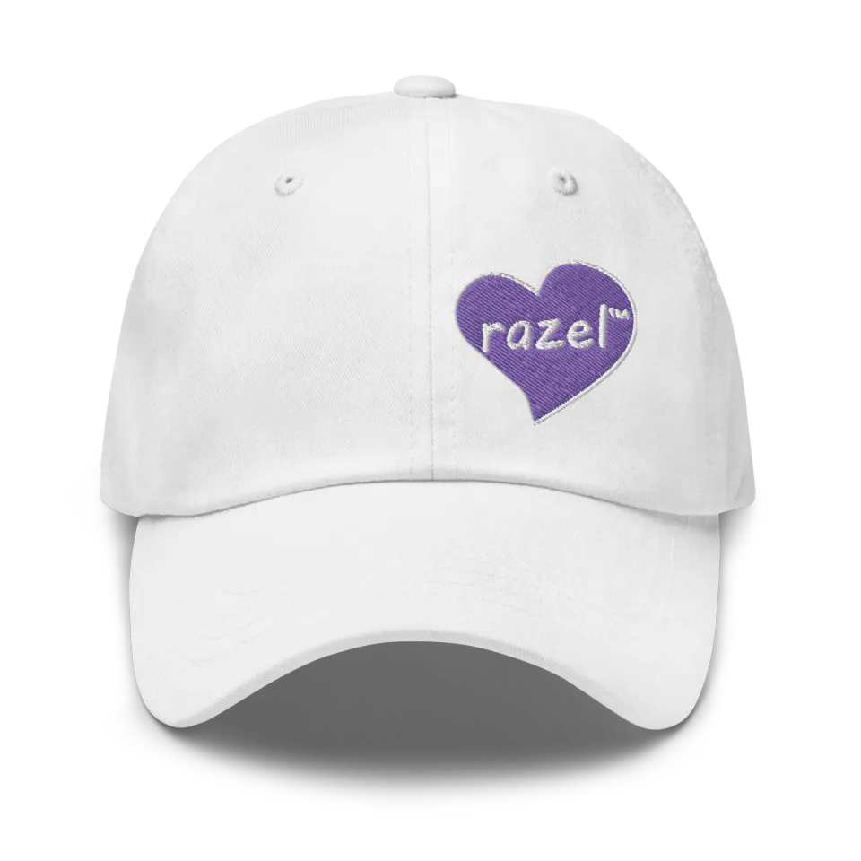 Razel Purple Hearted pet zwart verstelbaar