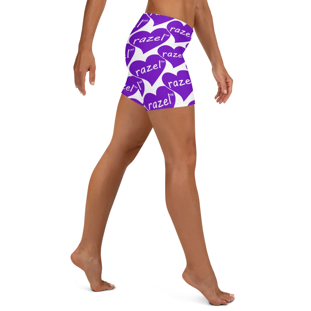Razel Purple Hearted Spanks short stretch paars