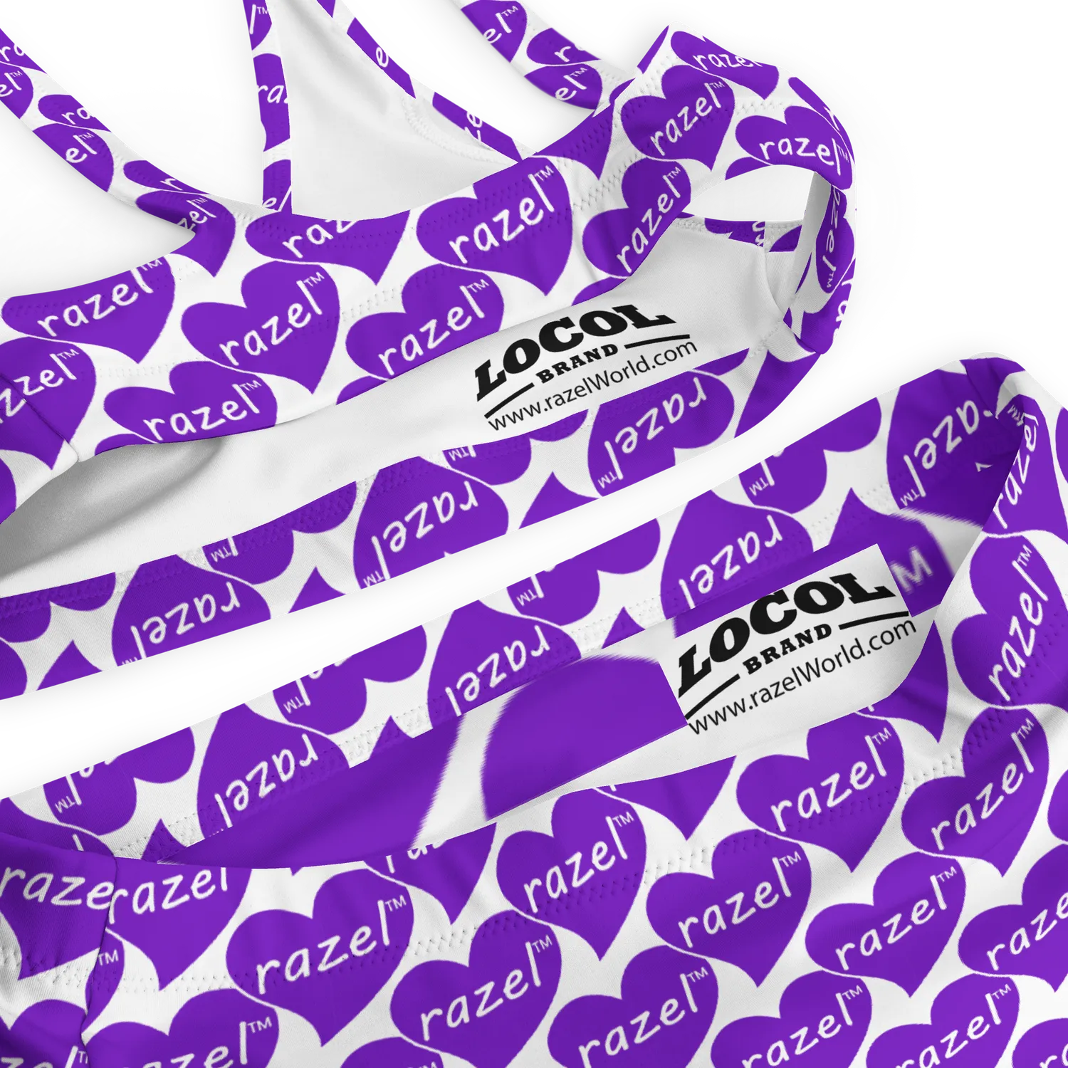Razel Purple Hearted bikini paars met vulling maat M