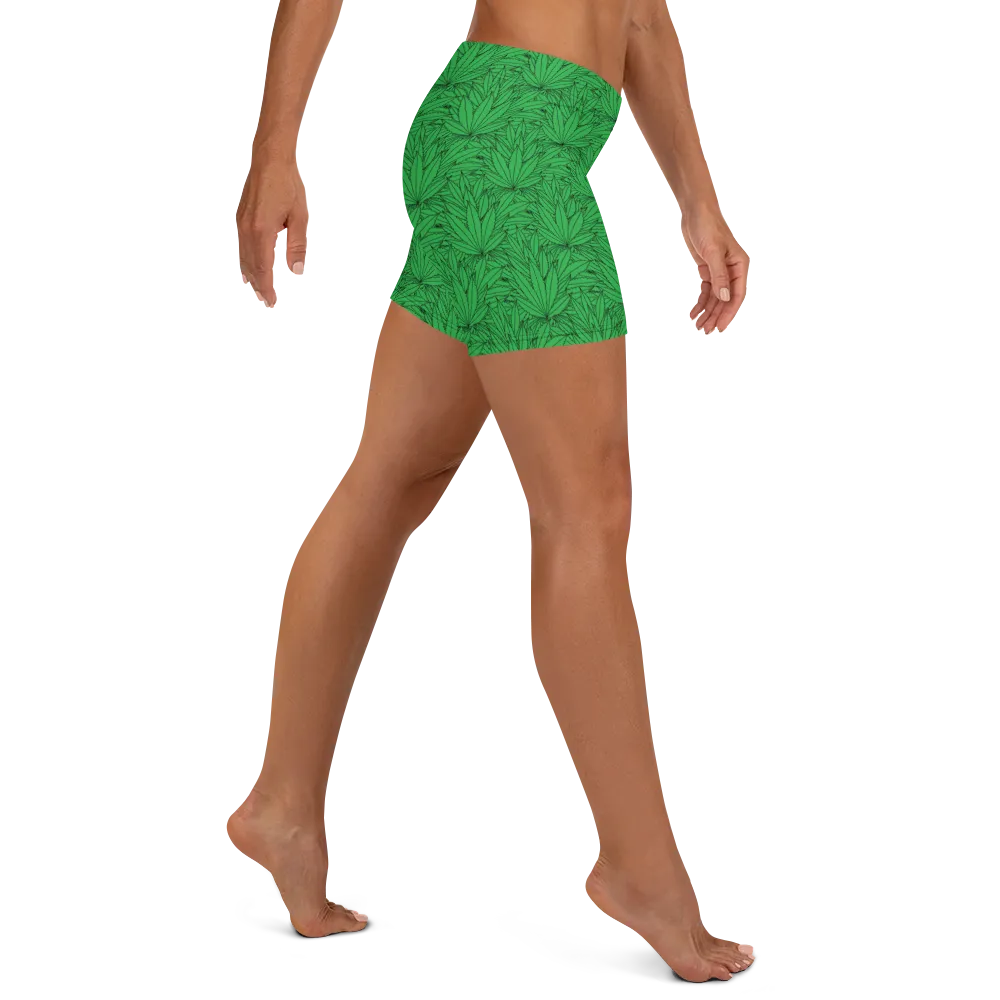 Razel Marijuana Tree Star Shorts spandex