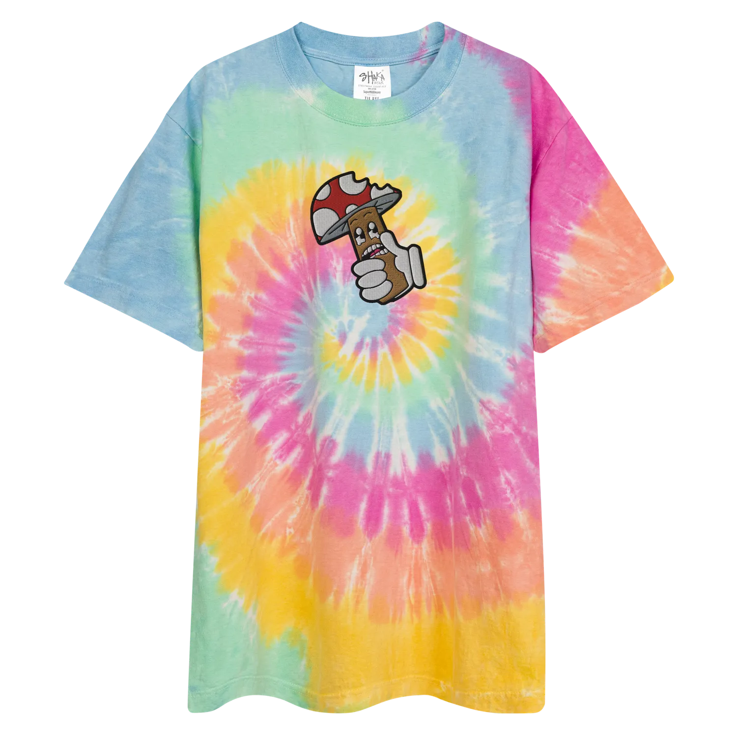 Razel Boom Bite Oversized Tie-Dye T-shirt Milky Way katoen