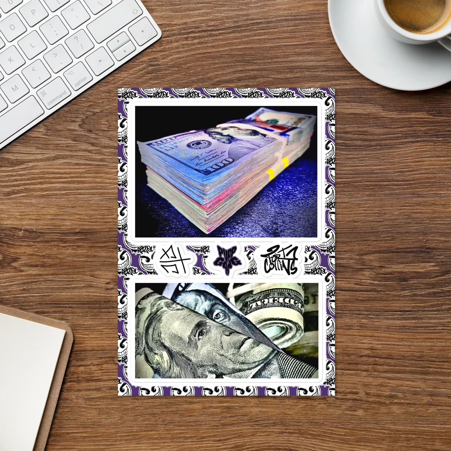Razel Money Shot stickervel glanzend