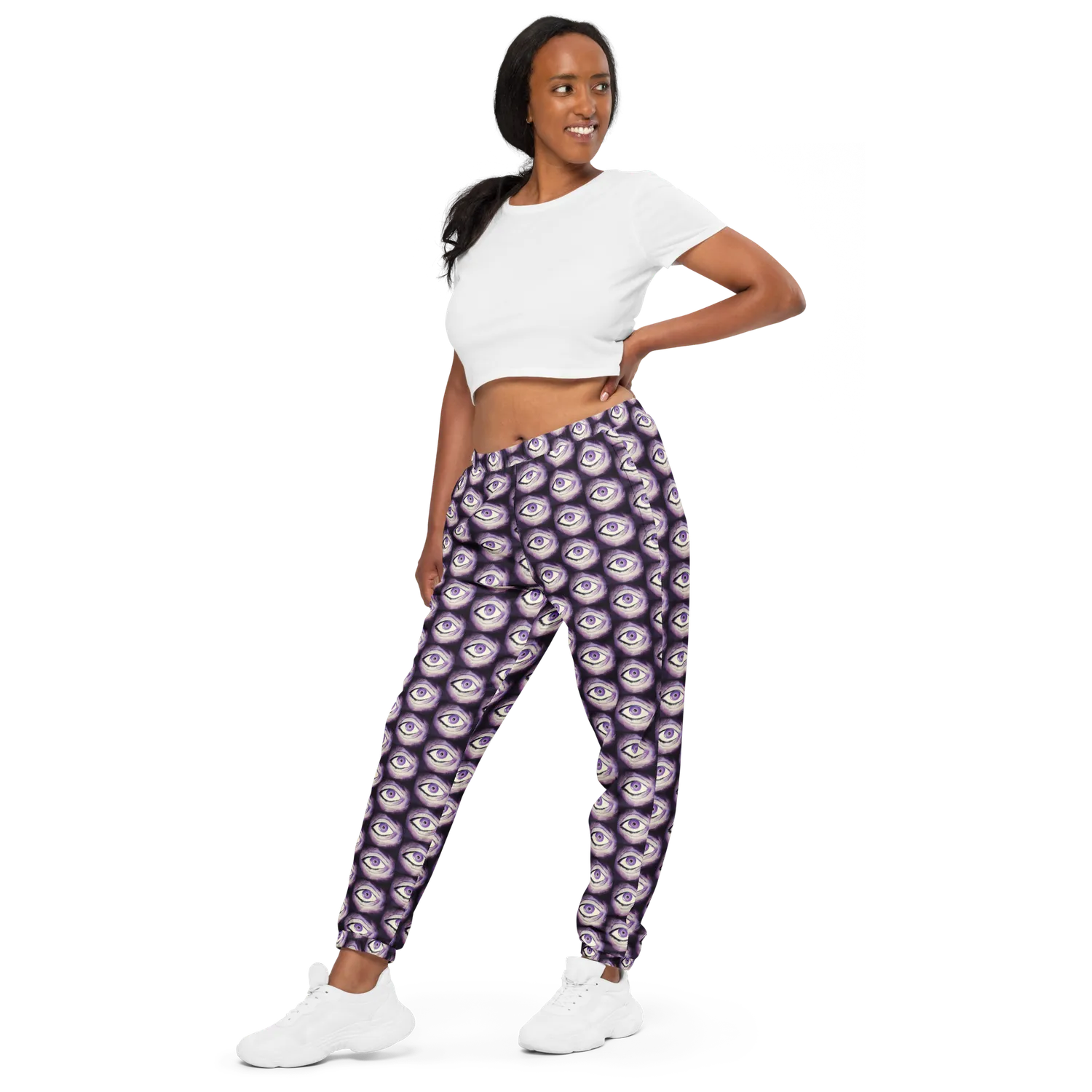 Razel Thousand Eyes Motif trackpants zwart M