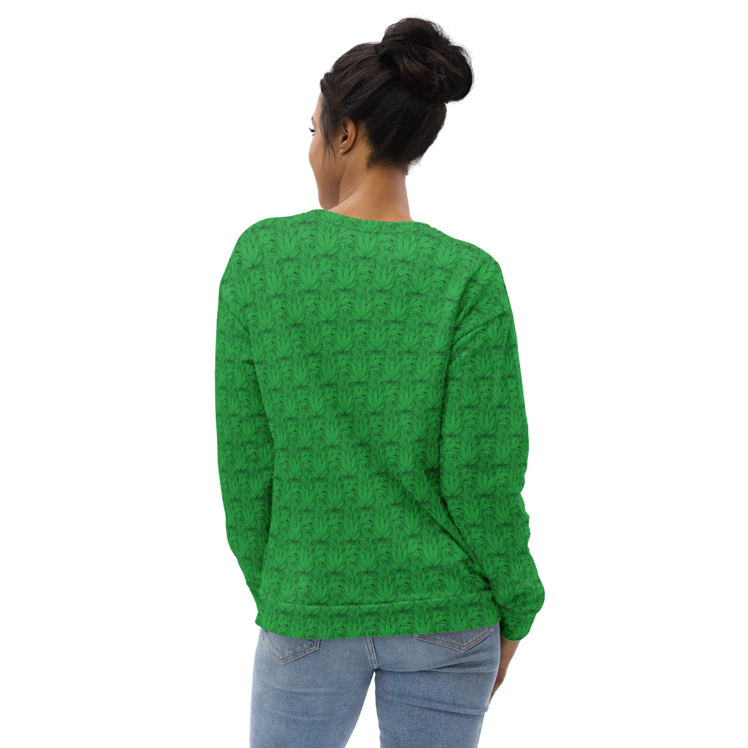 Razel Marijuana Tree Star Motif Sweater unisex