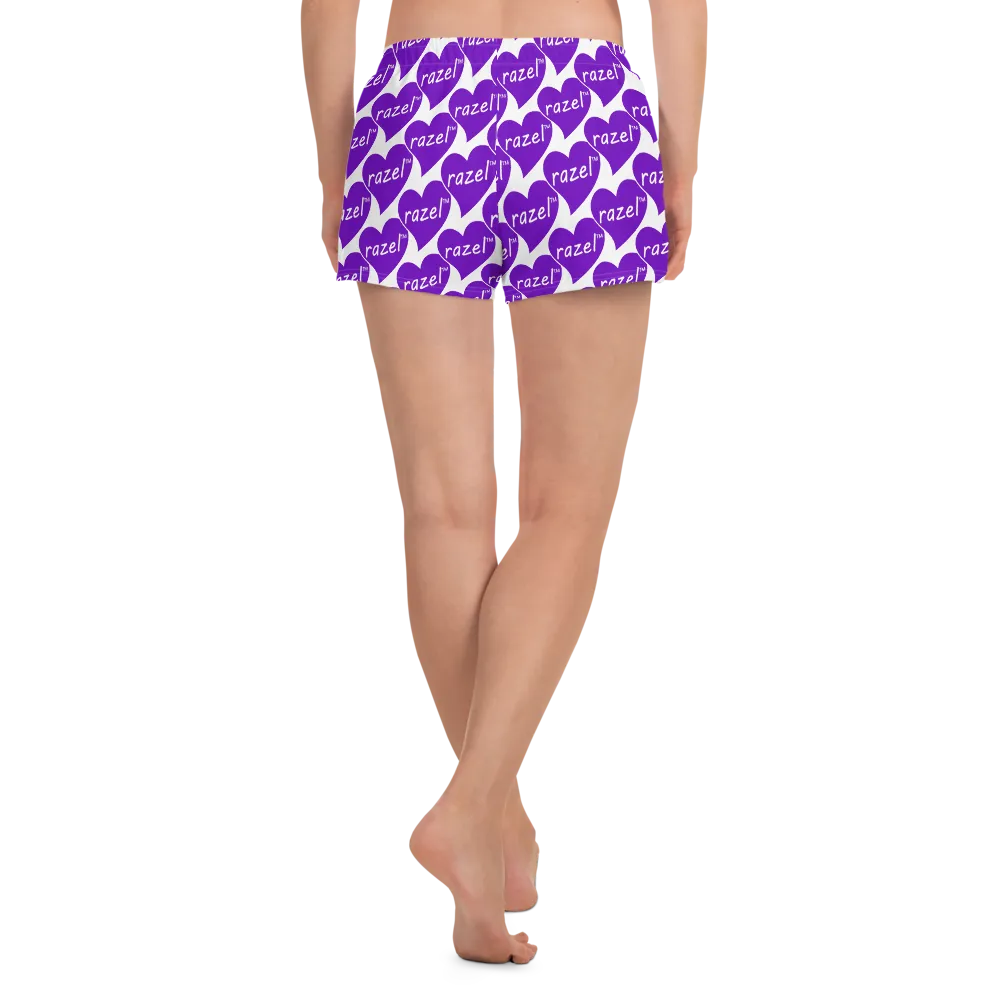 Razel Purple Hearted short dames gerecycled UPF50+