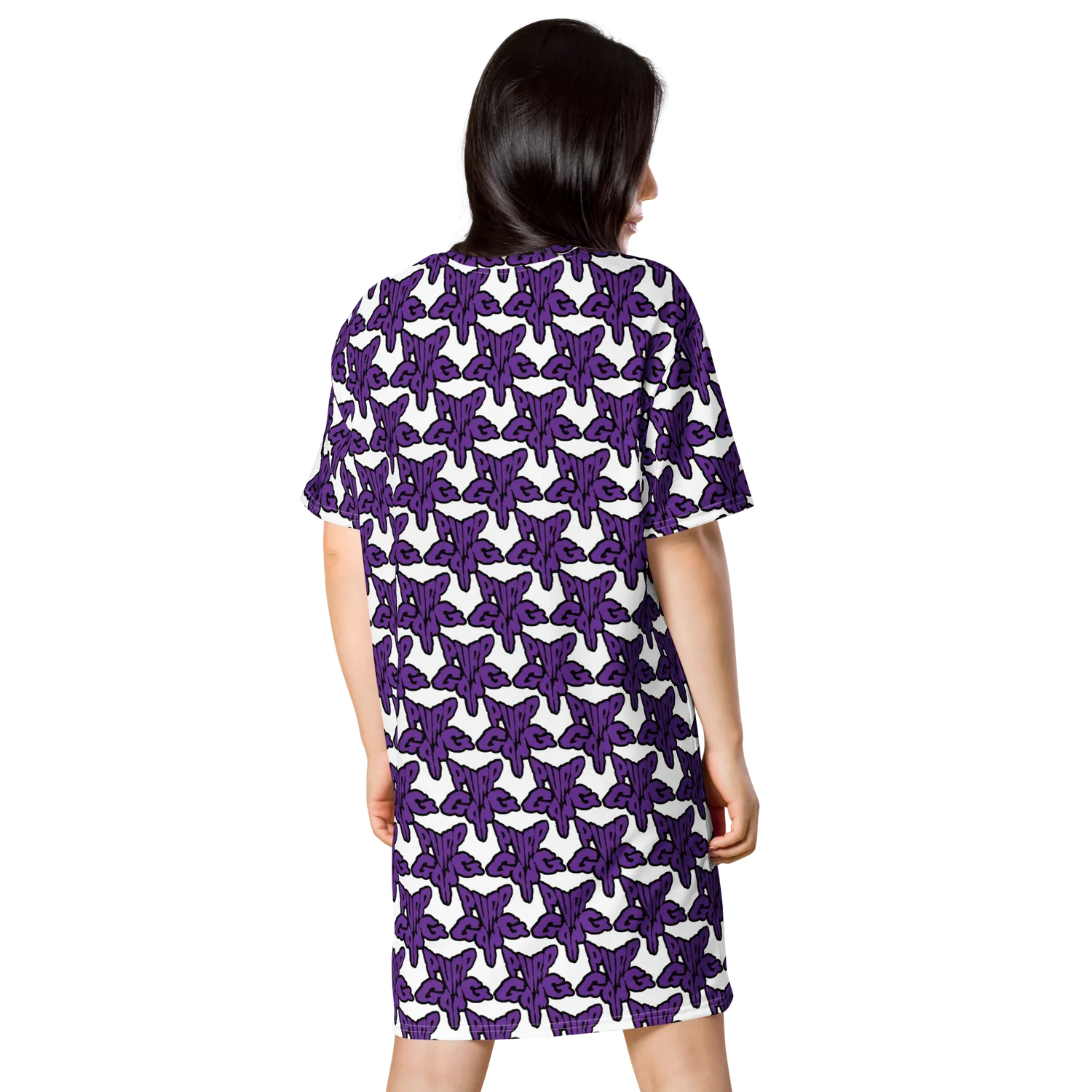Razel Purp Gang Rock Star t-shirt jurk oversize