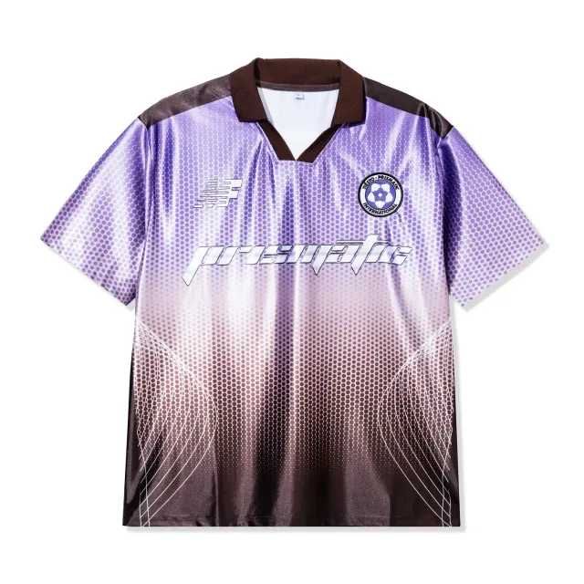 Tiësto Prismatic Soccer Jersey paars/bruin satijn