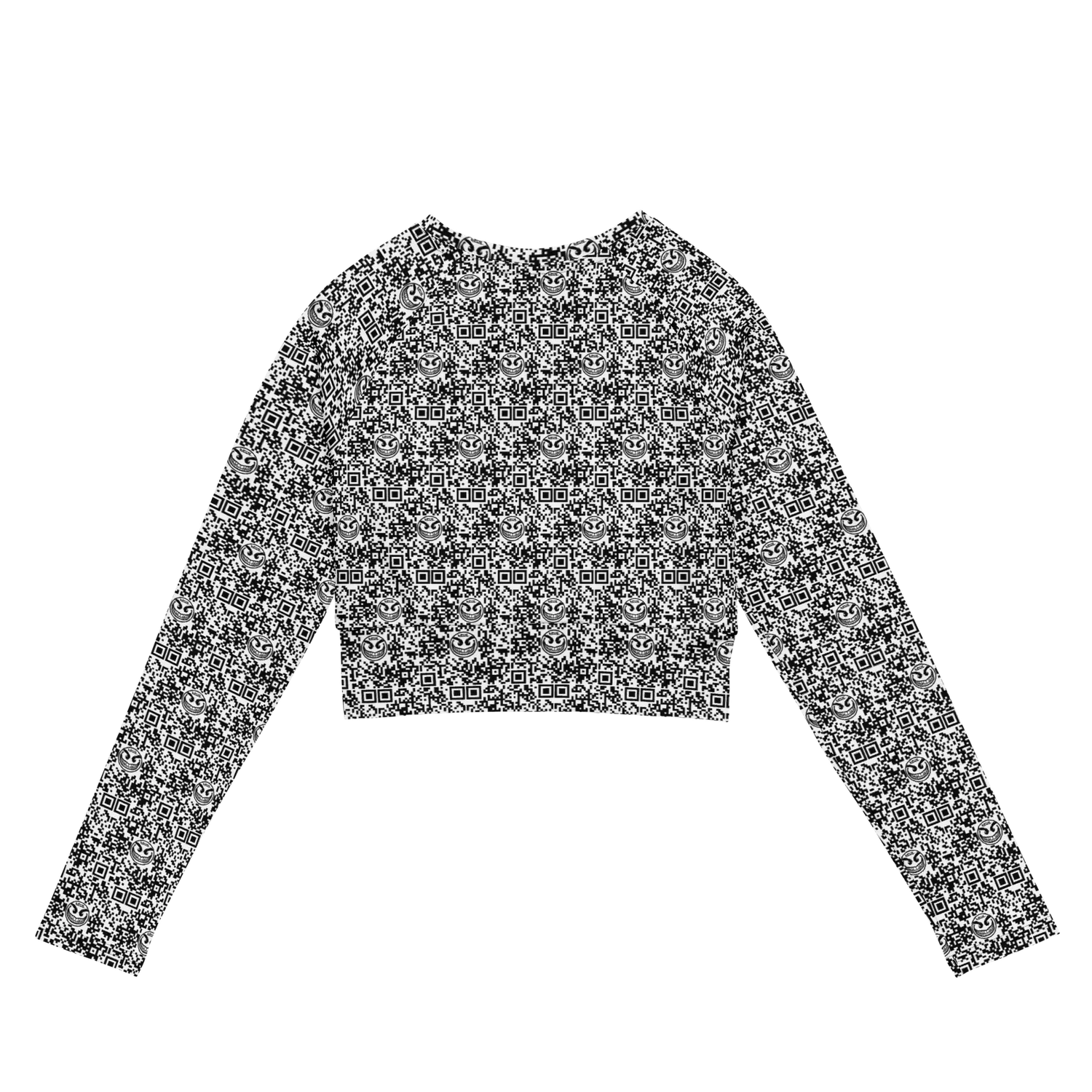 Razel Face QR Codes longsleeve crop top UPF 50+