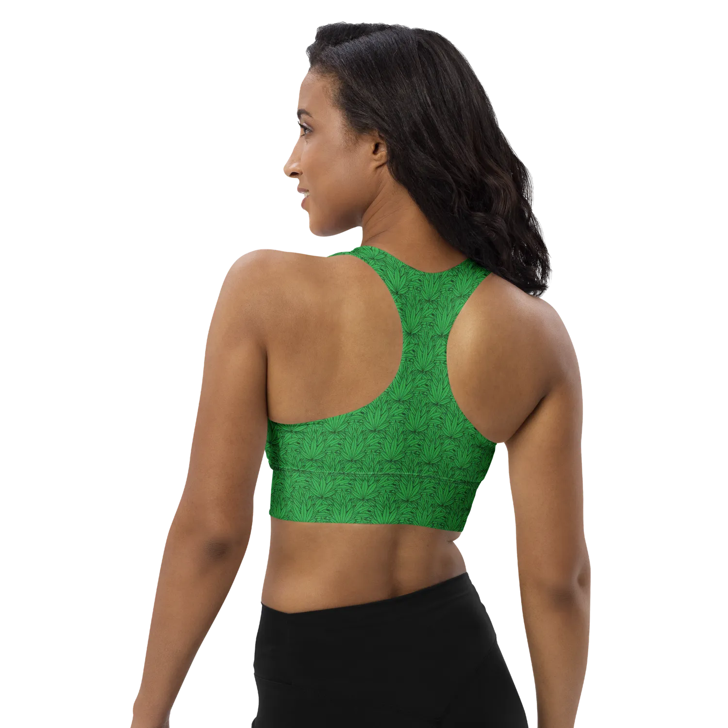 Razel Marijuana Tree Star Motif crop top met padding
