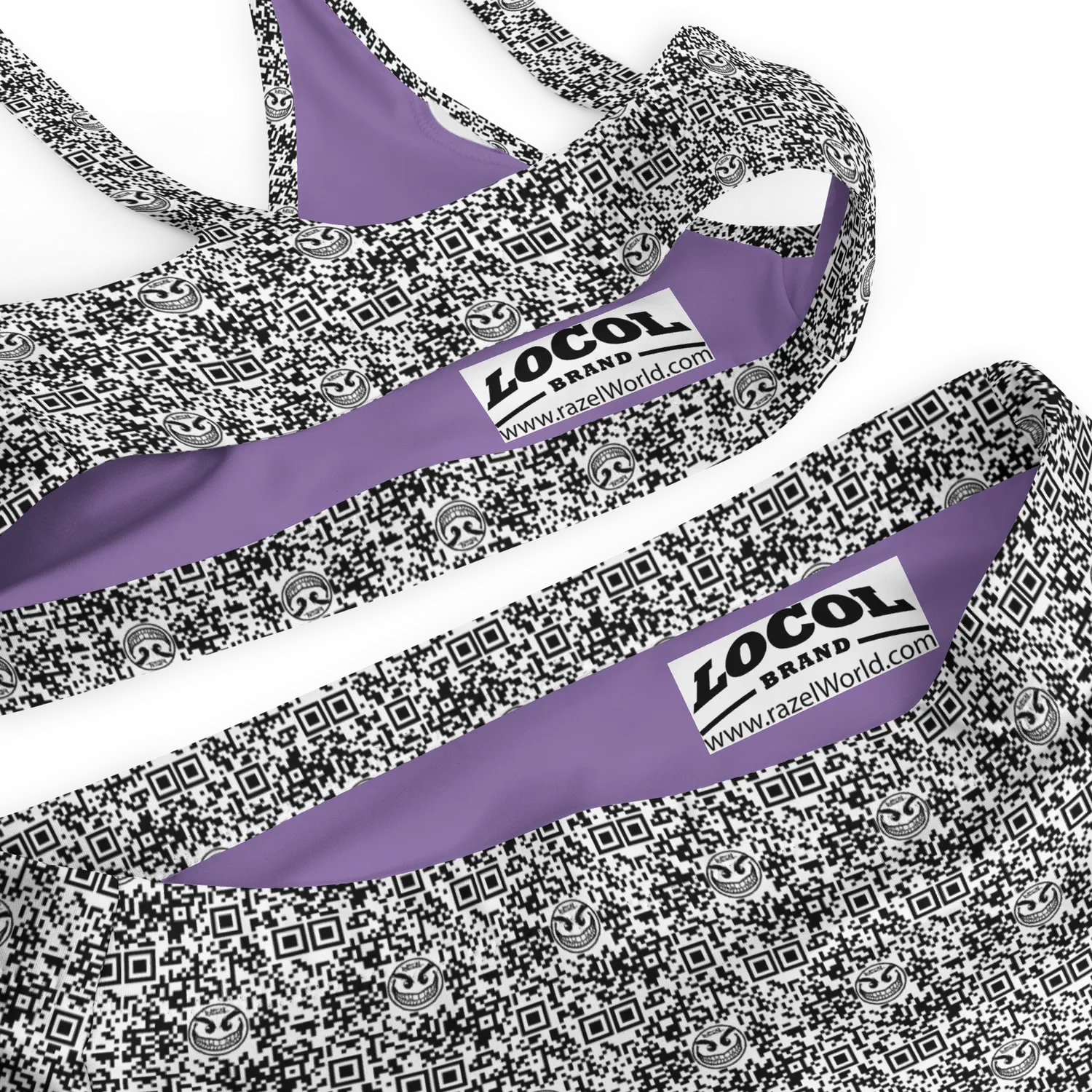 Razel Face QR Code bikini tweedelig padded XS-3XL