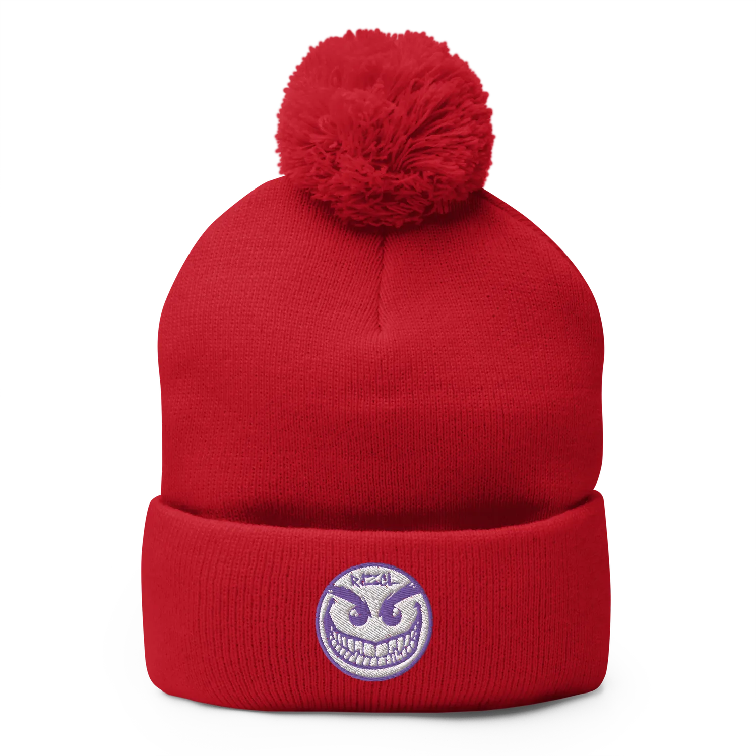 Razel Face Pom-Pom beanie muts met pompon zwart