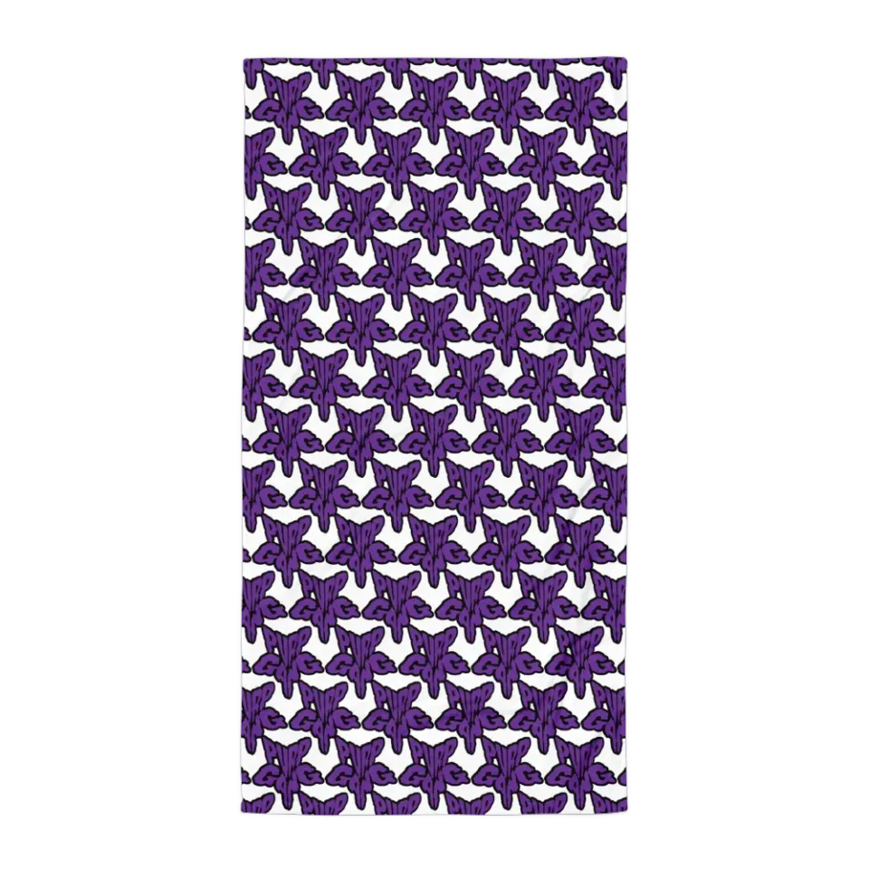 Razel Purp Gang Rock Star Motief Handdoek 76x152 katoen
