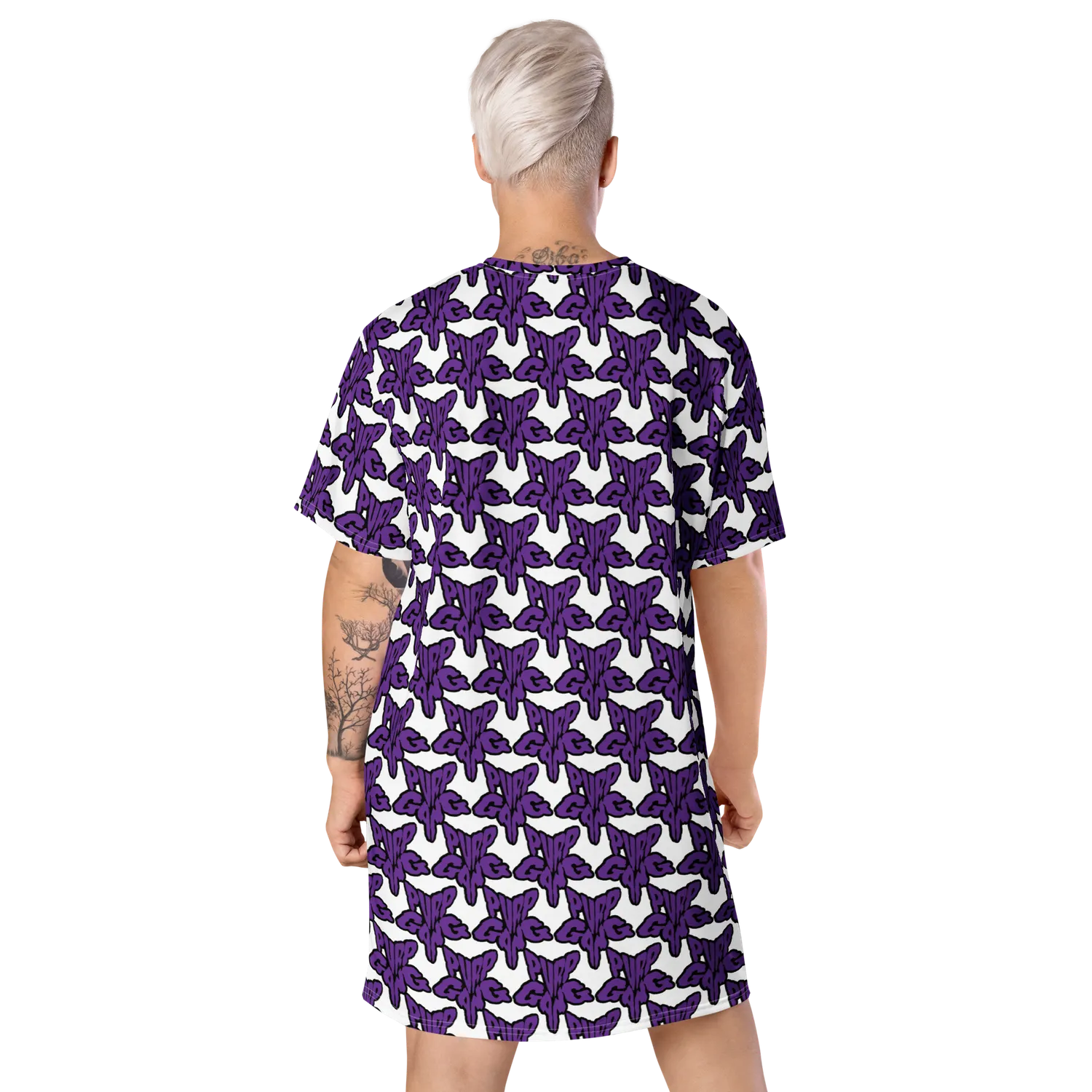 Razel Purp Gang Rock Star t-shirt jurk oversize