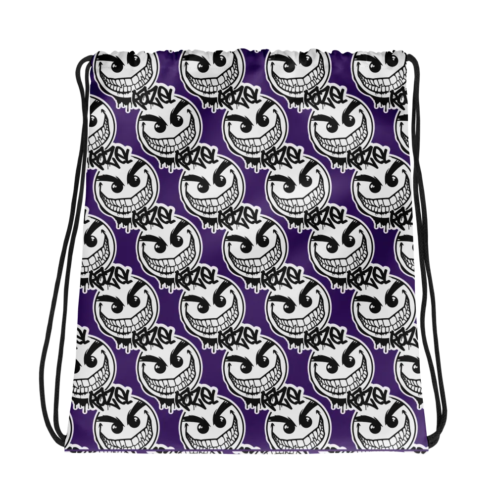 Razel Gang Drip Face Motif gymtas 38x43 cm trekkoord
