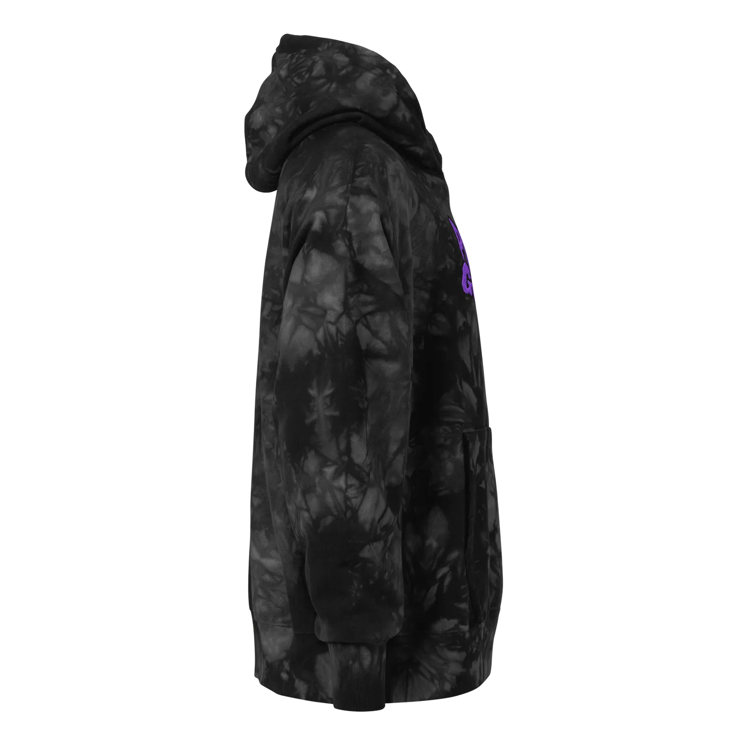 Razel Purp Gang Rock Star Champion Tie-Dye Hoodie zwart