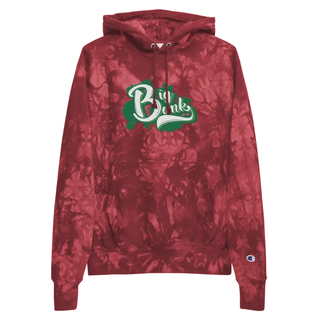 Razel Big Bank Champion hoodie zwart tie-dye