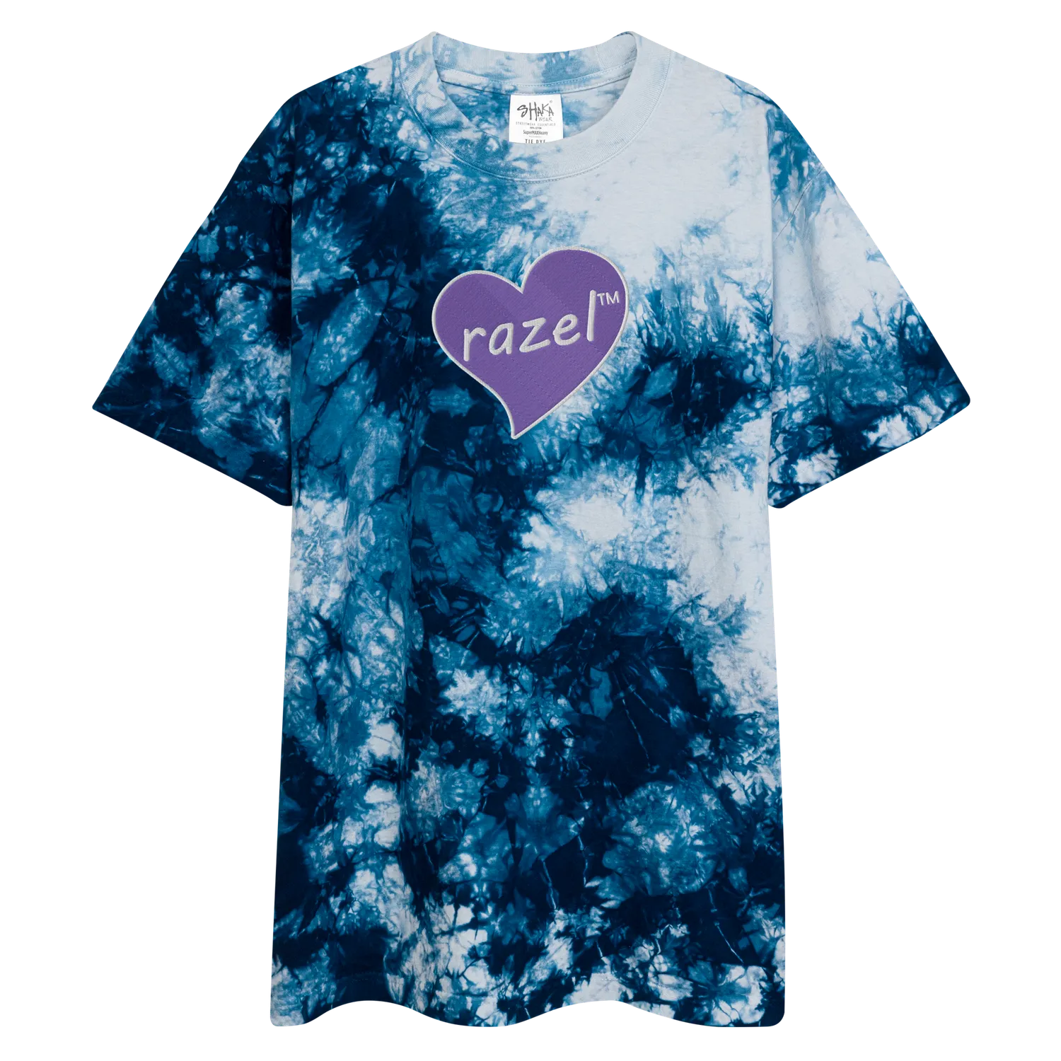 Razel Purple Hearted oversized tie-dye T-shirt Milky Way