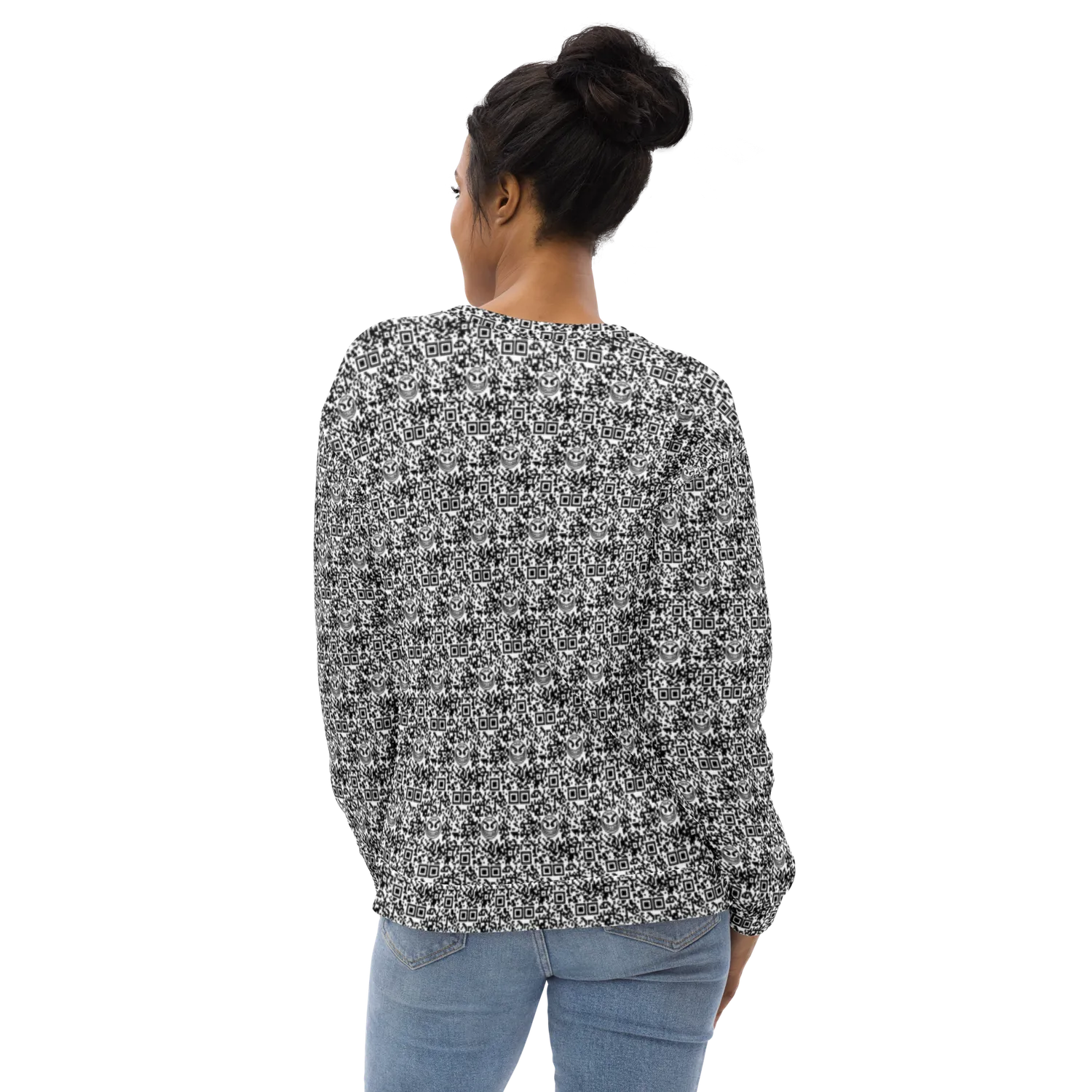 Razel Face QR Code sweater unisex fleece