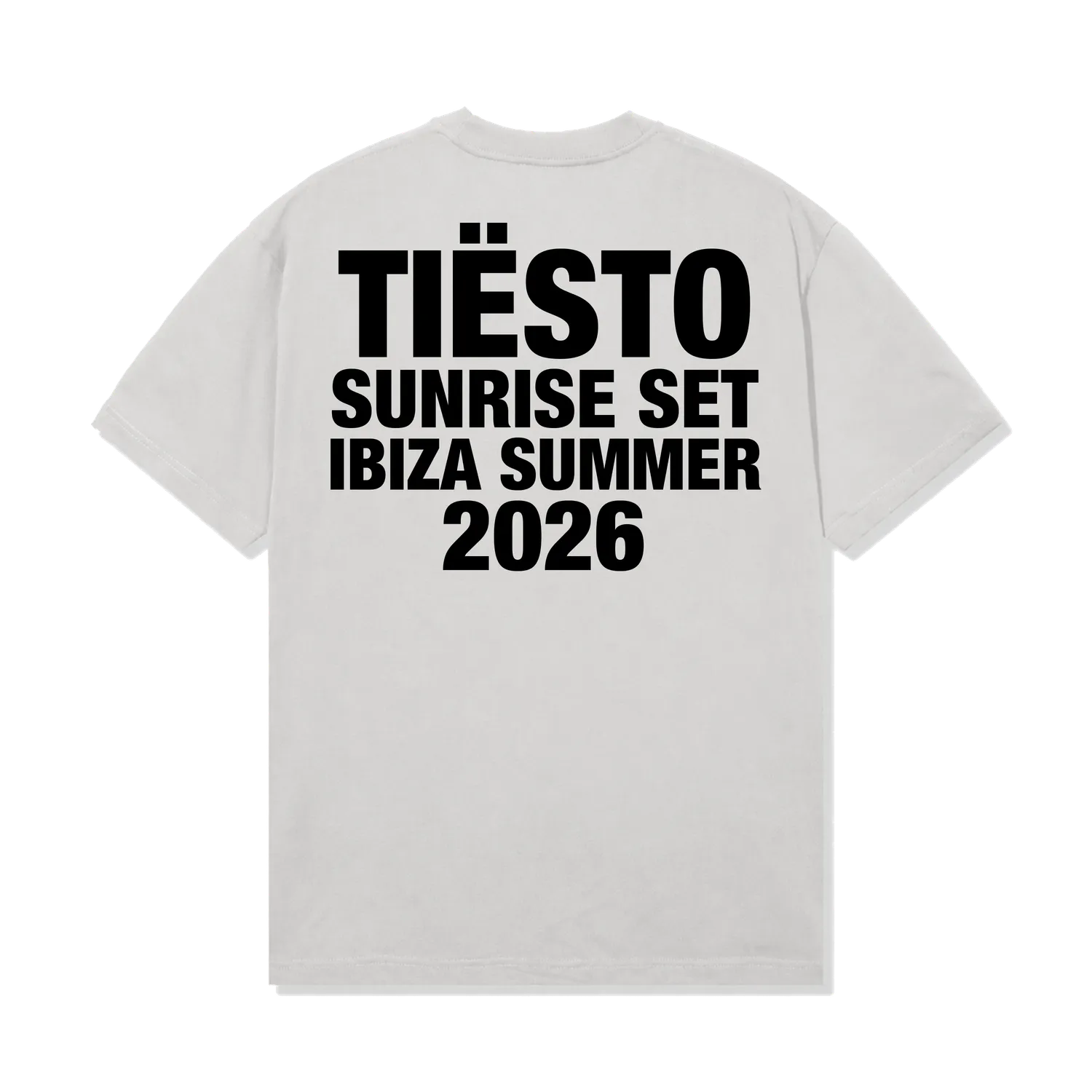 Tiësto Ibiza Sunrise Tee T-shirt grijs oversized