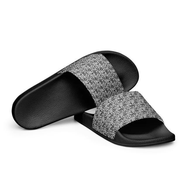 Razel Face QR Code slippers zwart bedrukt