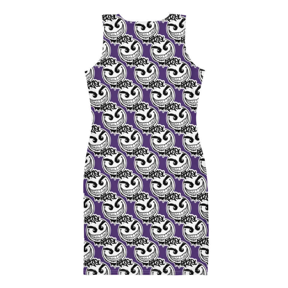 Razel Gang Drip Face classy jurk microvezel