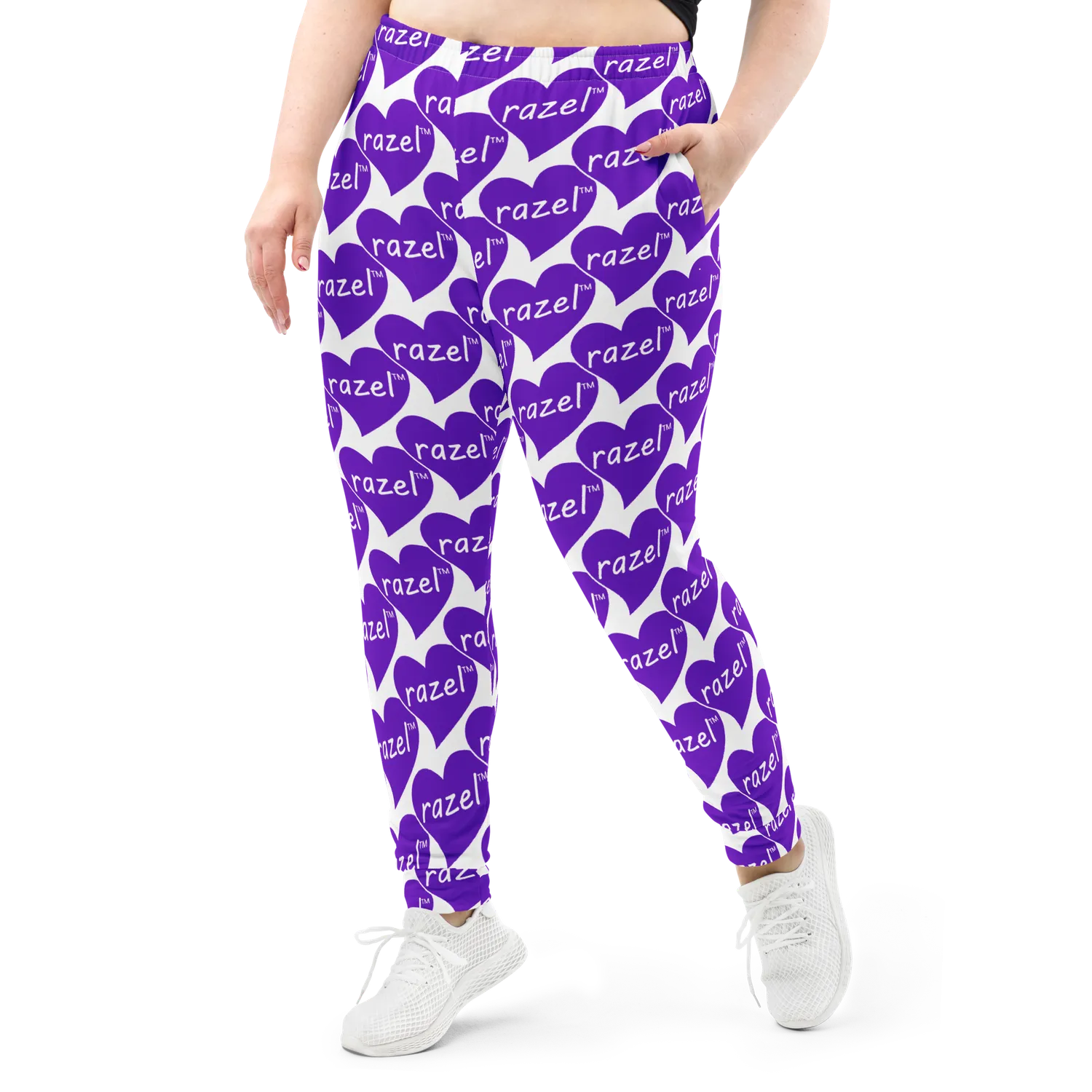 Razel Purple Hearted dames joggingbroek fleece