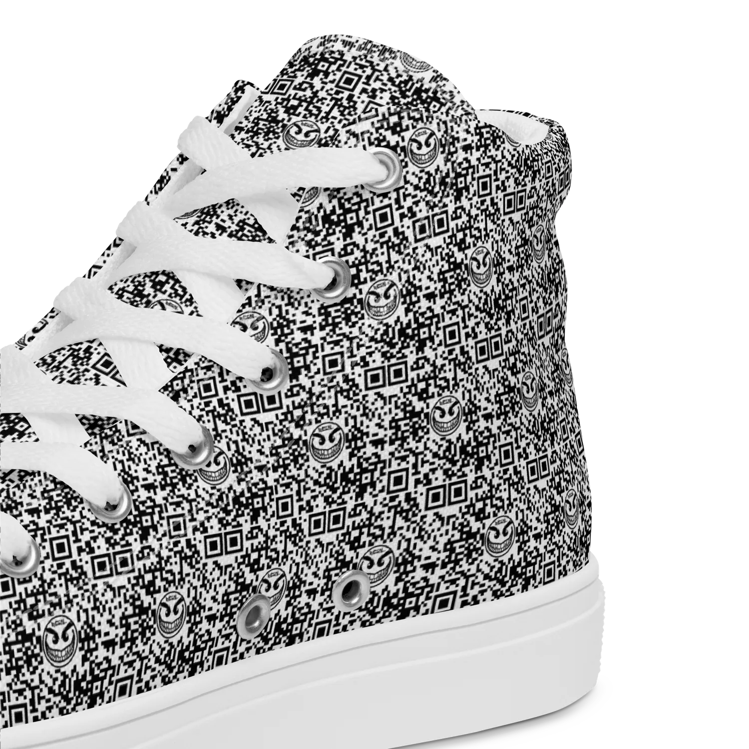 Razel Face QR Code hoge sneakers canvas