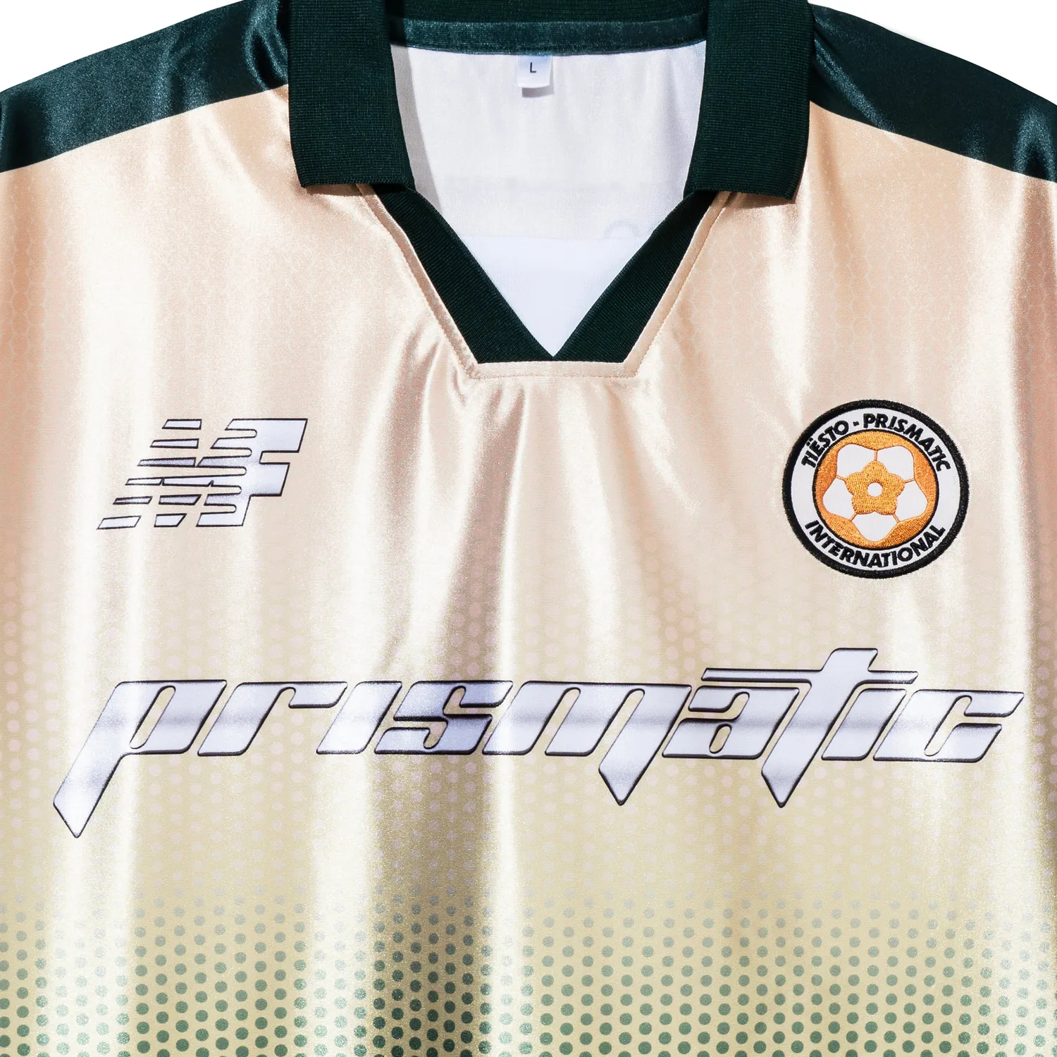 Tiësto Prismatic Soccer Jersey goud/groen satijn